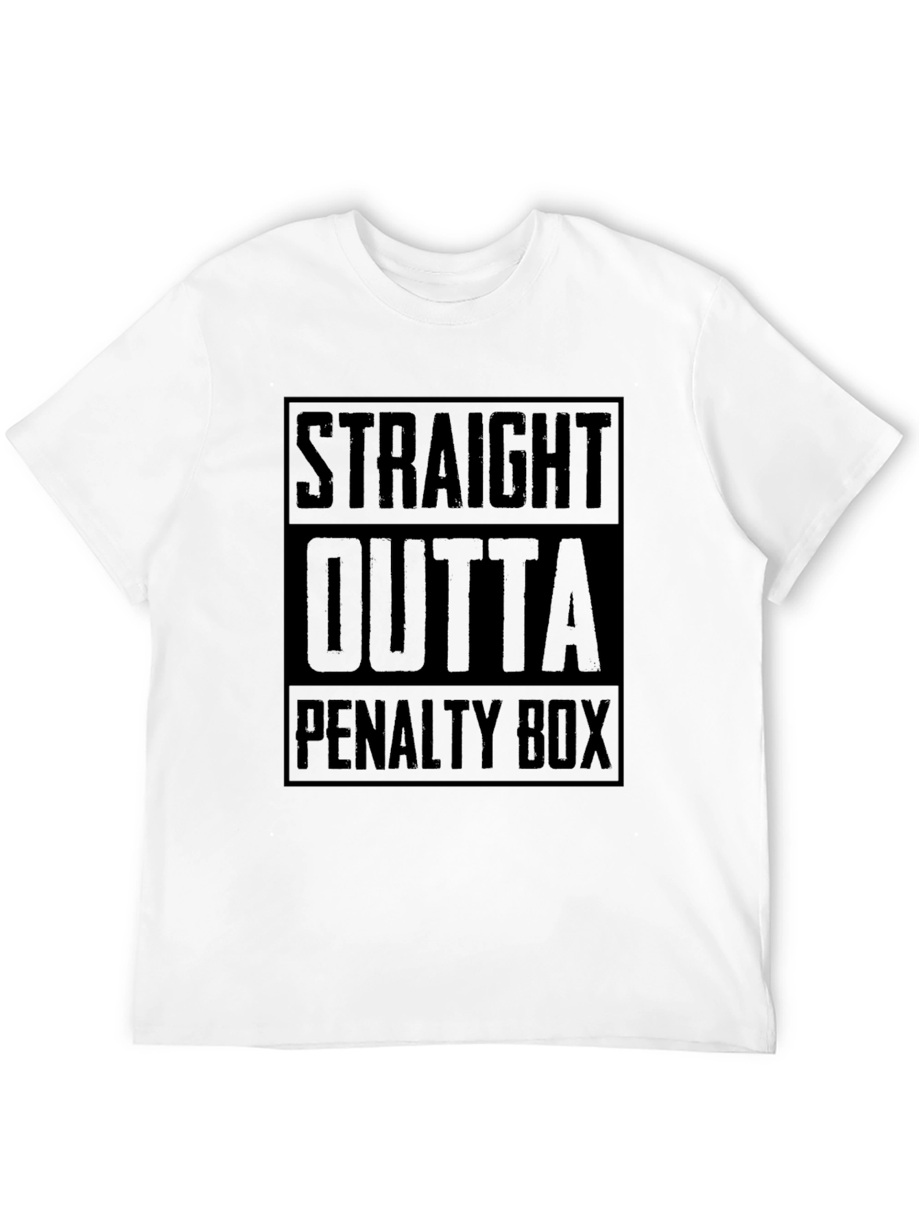 Straight Outta Penalty Box Black Graphic Tee