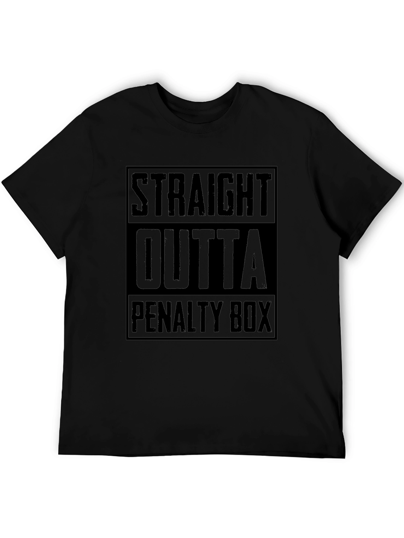 Straight Outta Penalty Box Black Graphic Tee