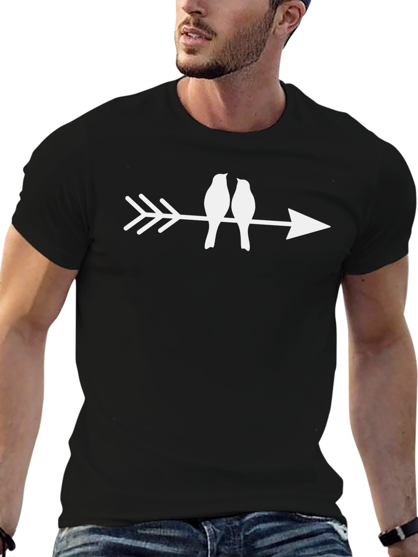 Love Birds Arrow T-Shirt - Black