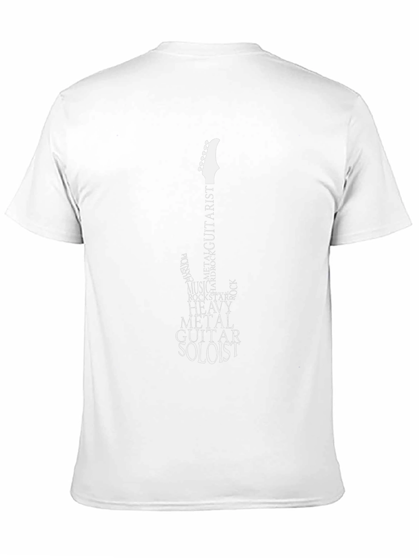 Guitarist Word Art Black T-Shirt