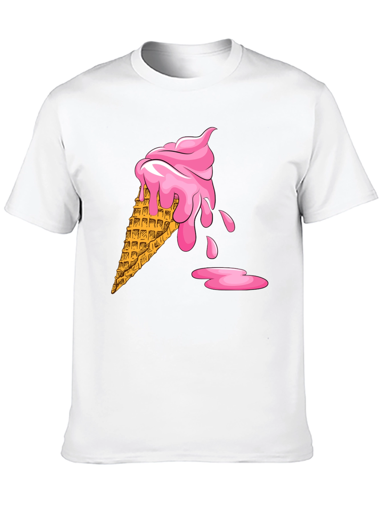 Ice Cream Cone Graphic Black T-Shirt