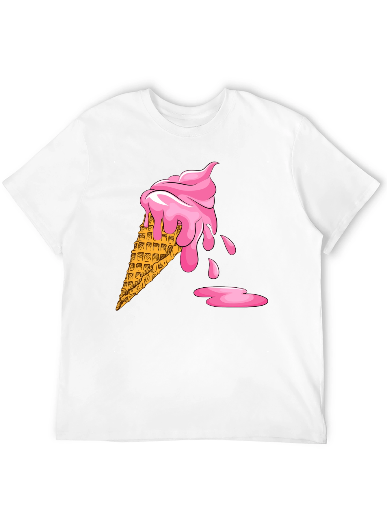 Ice Cream Cone Graphic Black T-Shirt