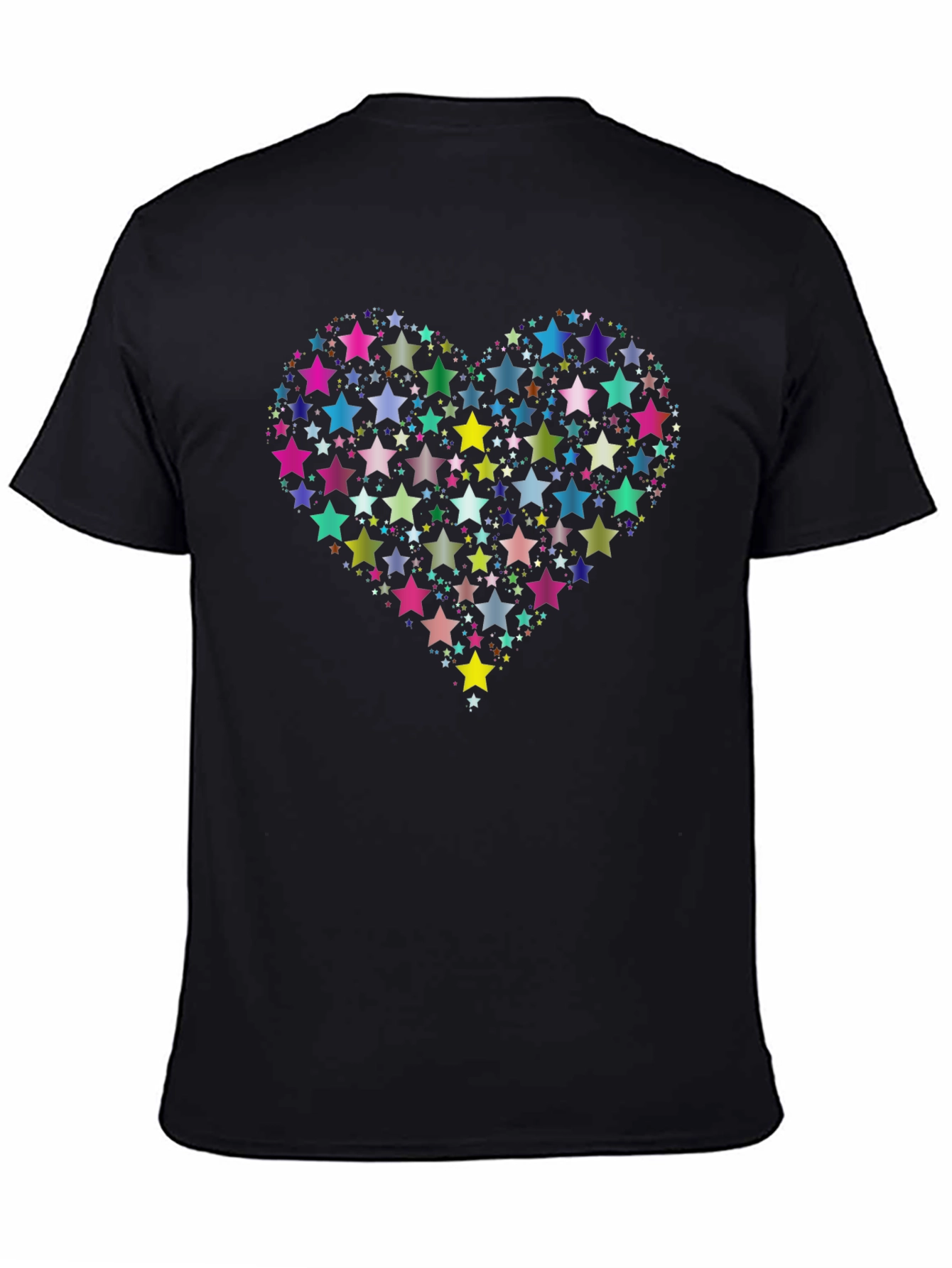 Star Heart Graphic Black T-Shirt