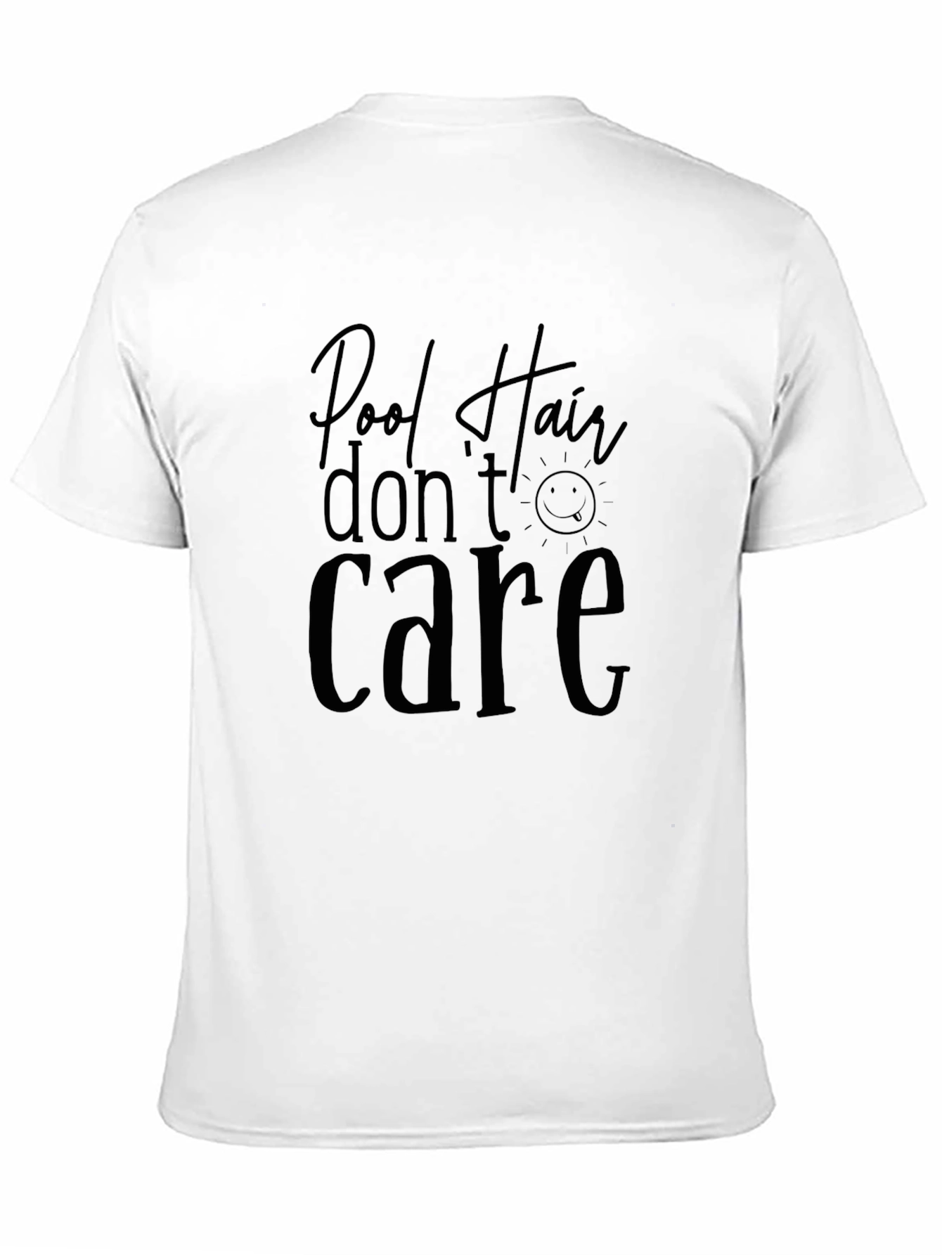 Pool Hair Dont Care Black T-Shirt