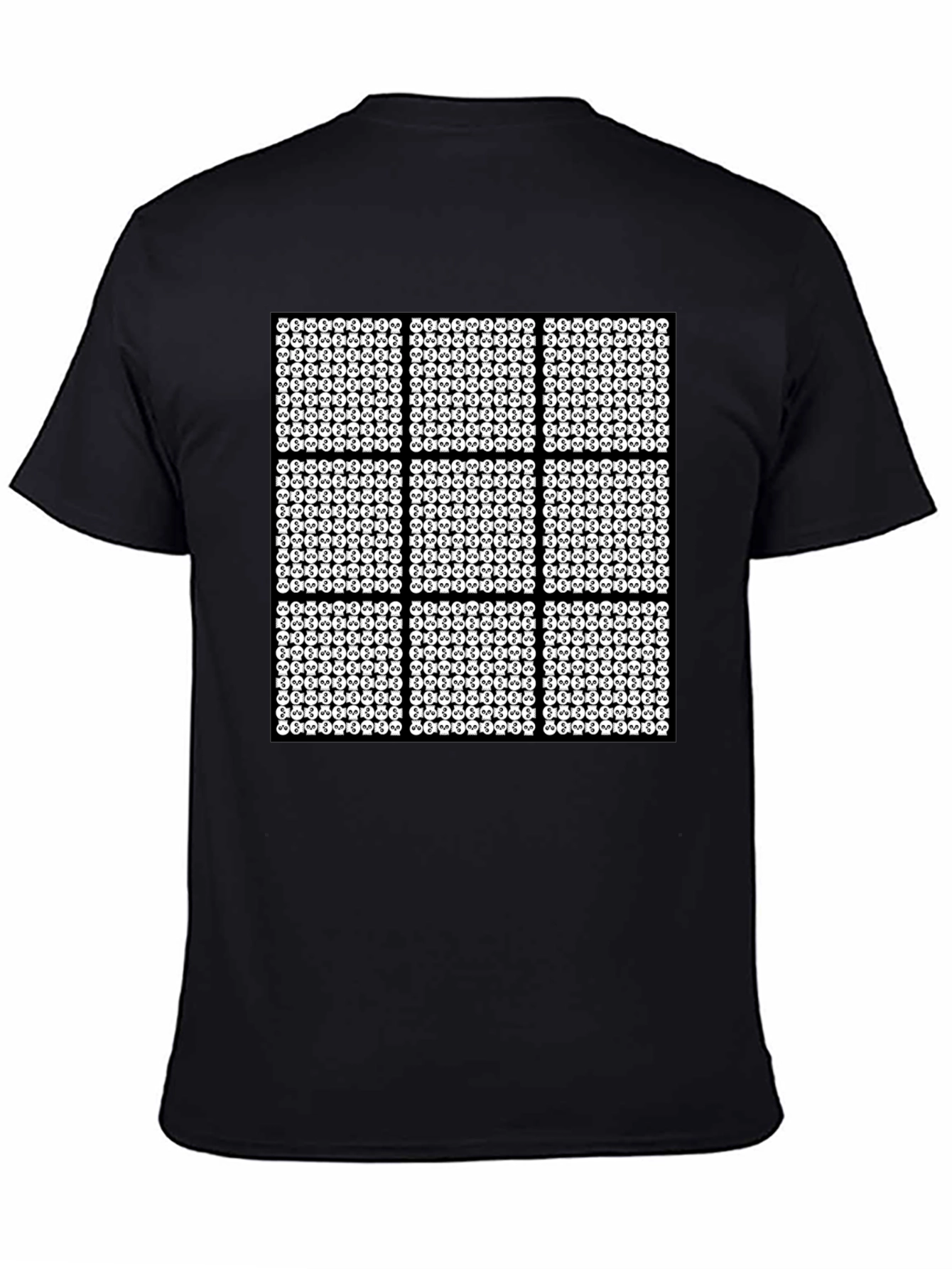 Skull Grid Graphic T-Shirt