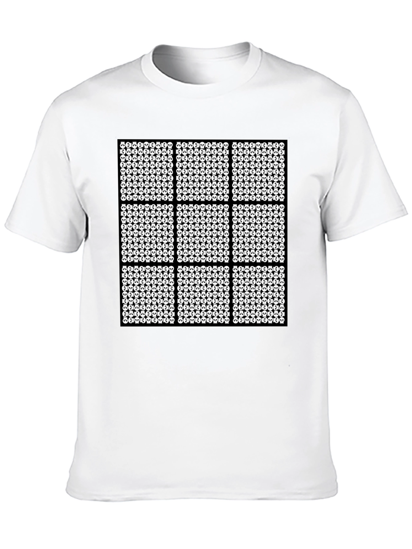 Skull Grid Graphic T-Shirt