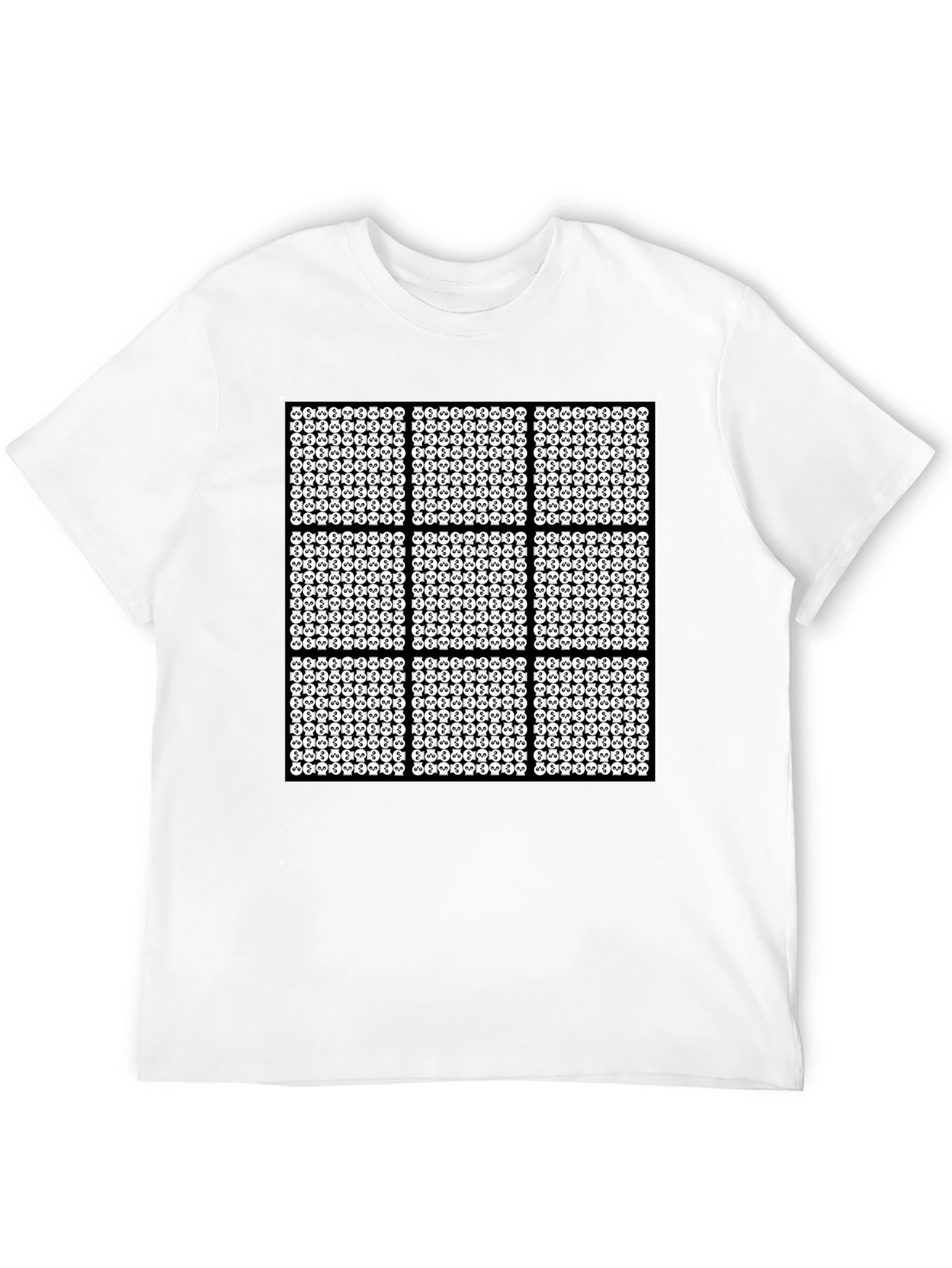Skull Grid Graphic T-Shirt