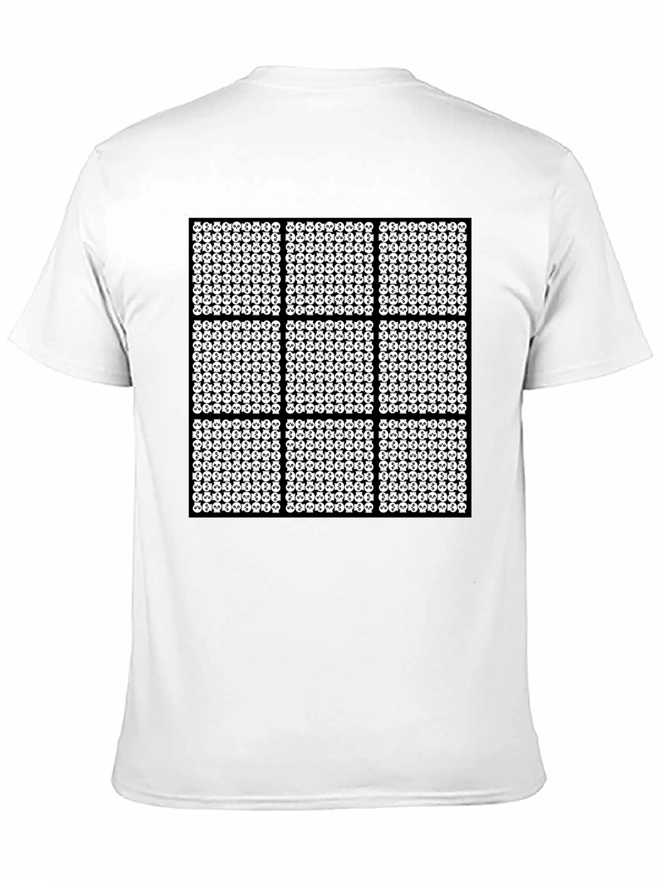Skull Grid Graphic T-Shirt