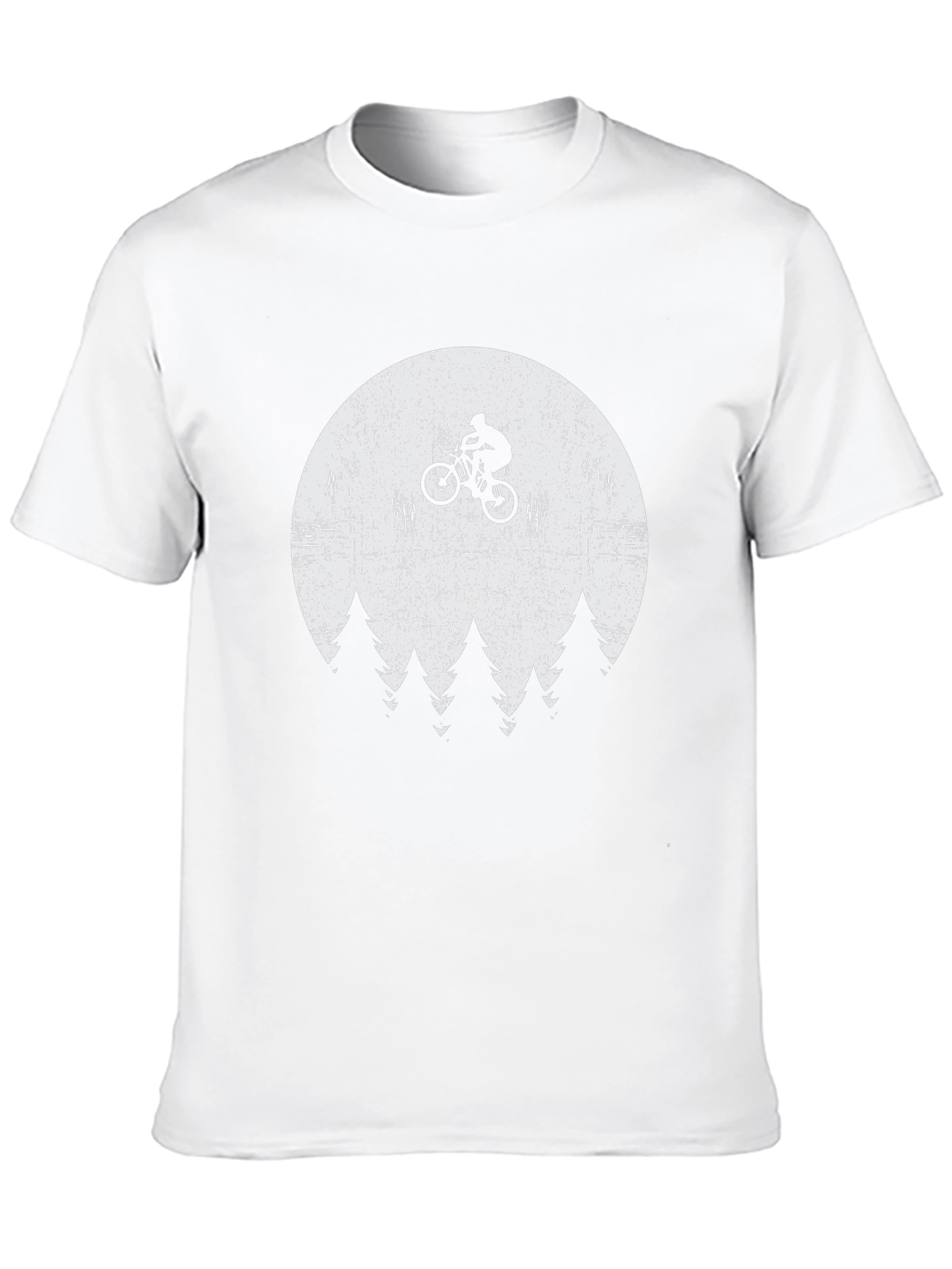 Mountain Biker Moon Graphic T-Shirt