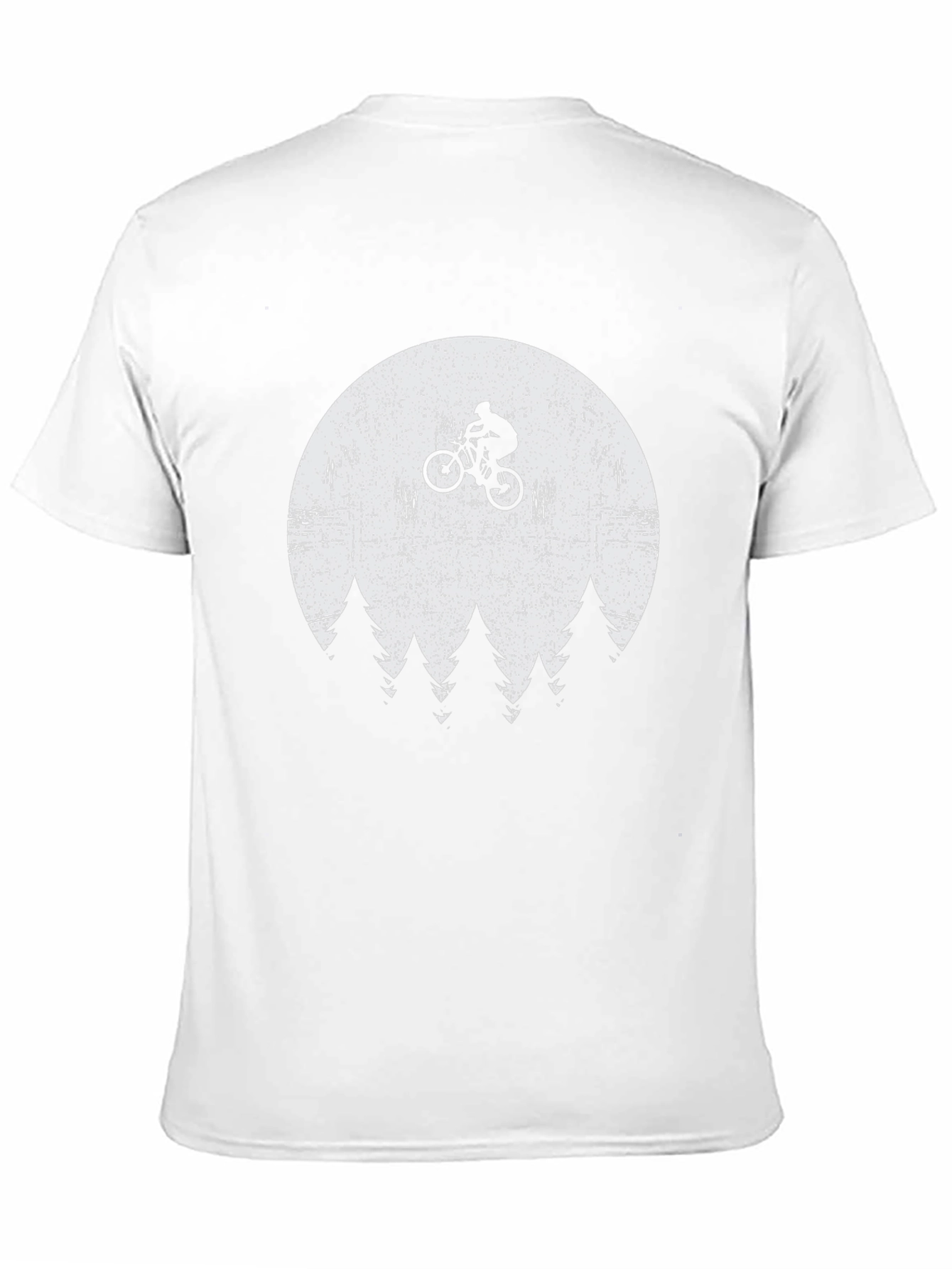 Mountain Biker Moon Graphic T-Shirt