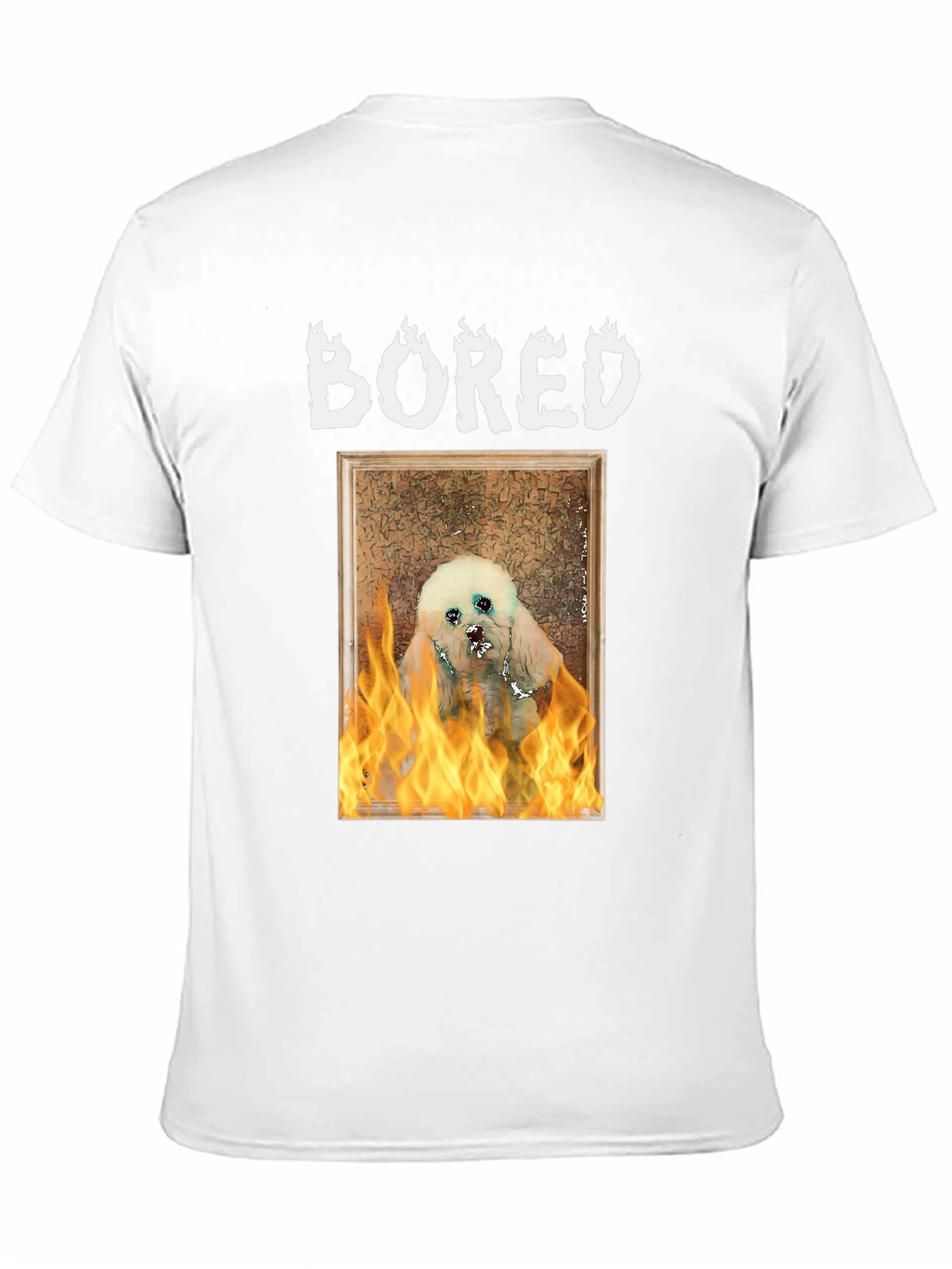 Bored Dog On Fire Graphic T-Shirt