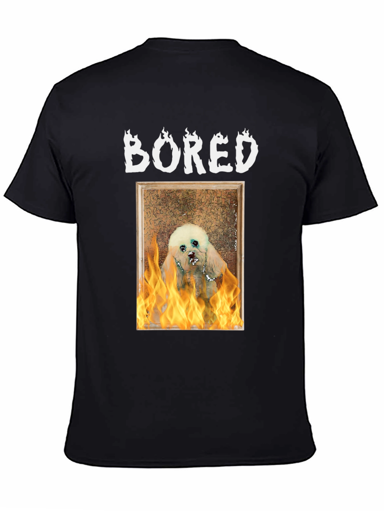 Bored Dog On Fire Graphic T-Shirt