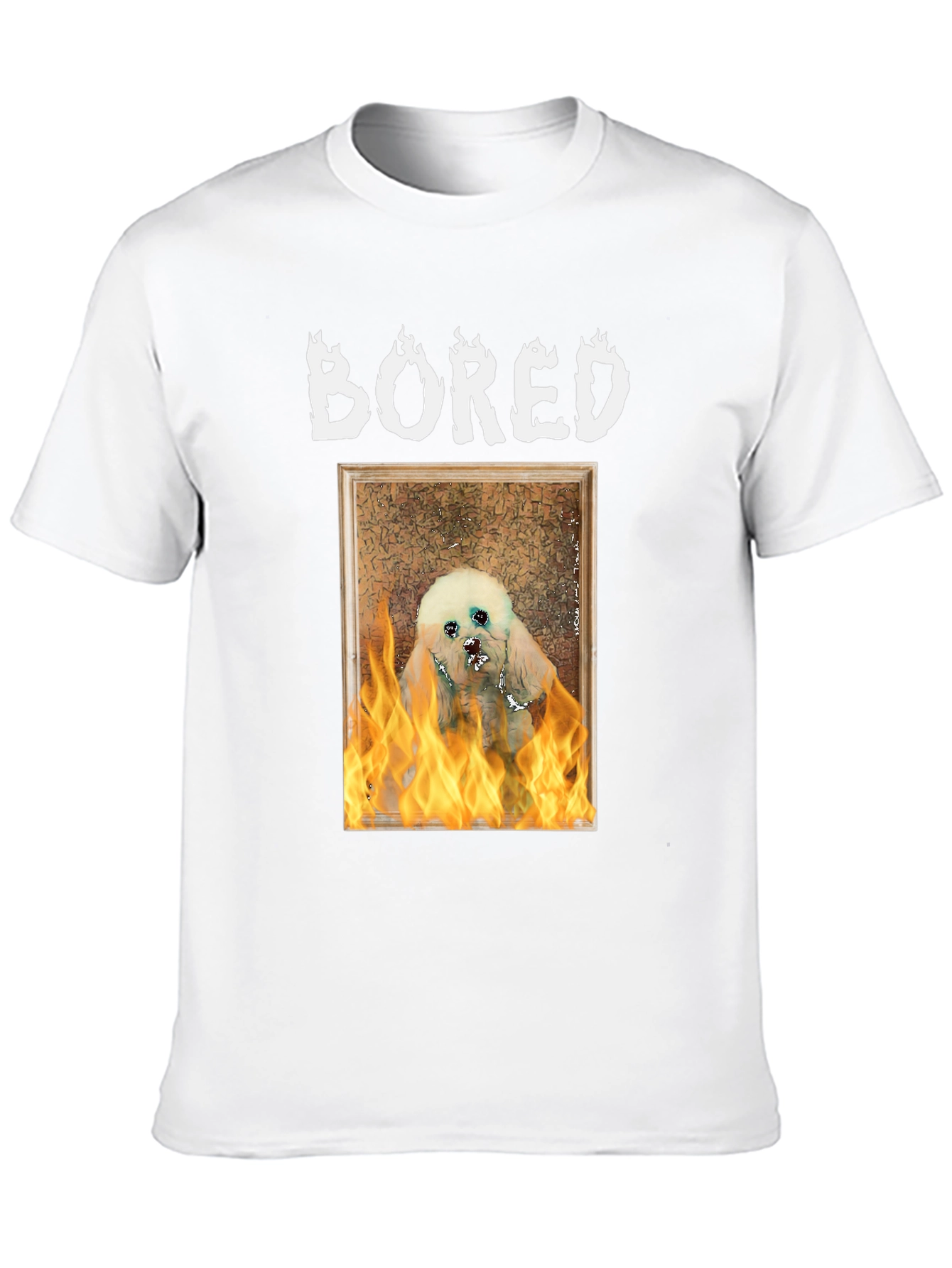 Bored Dog On Fire Graphic T-Shirt