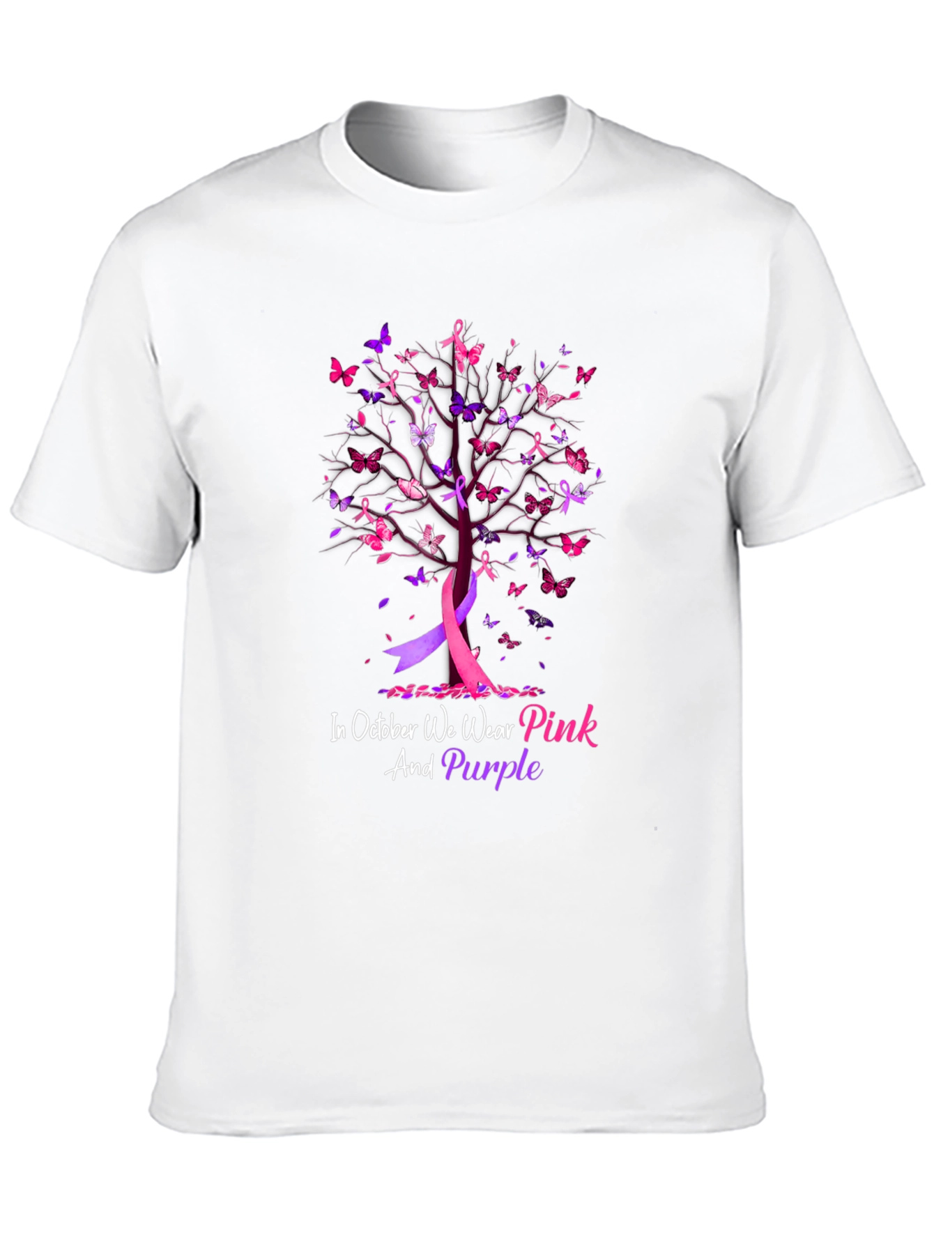 Pink & Purple Breast Cancer Awareness Tee
