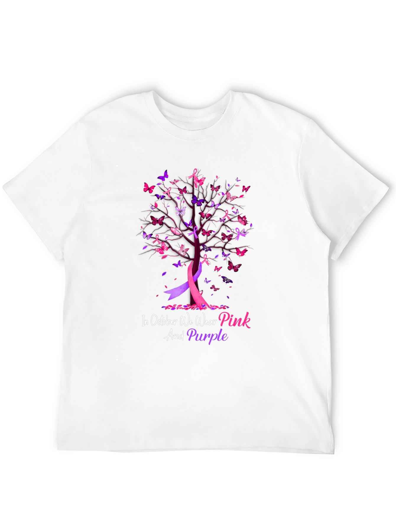 Pink & Purple Breast Cancer Awareness Tee