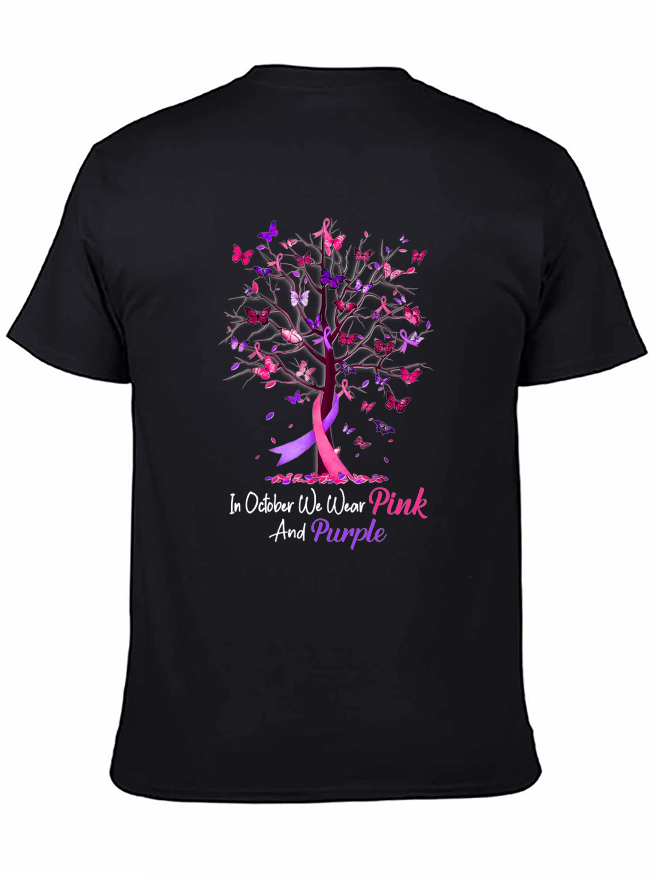 Pink & Purple Breast Cancer Awareness Tee