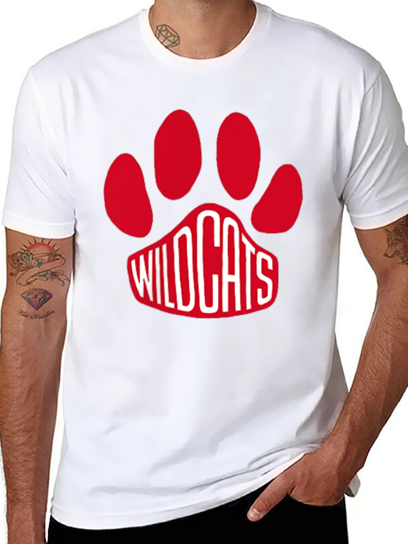 Wildcats Paw Print Graphic T-Shirt