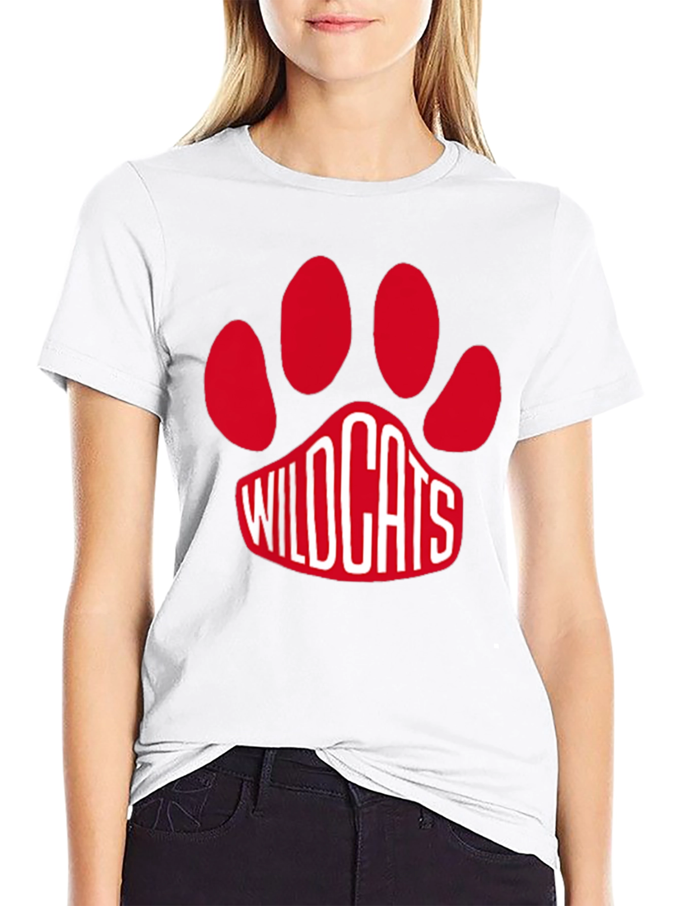 Wildcats Paw Print Graphic T-Shirt