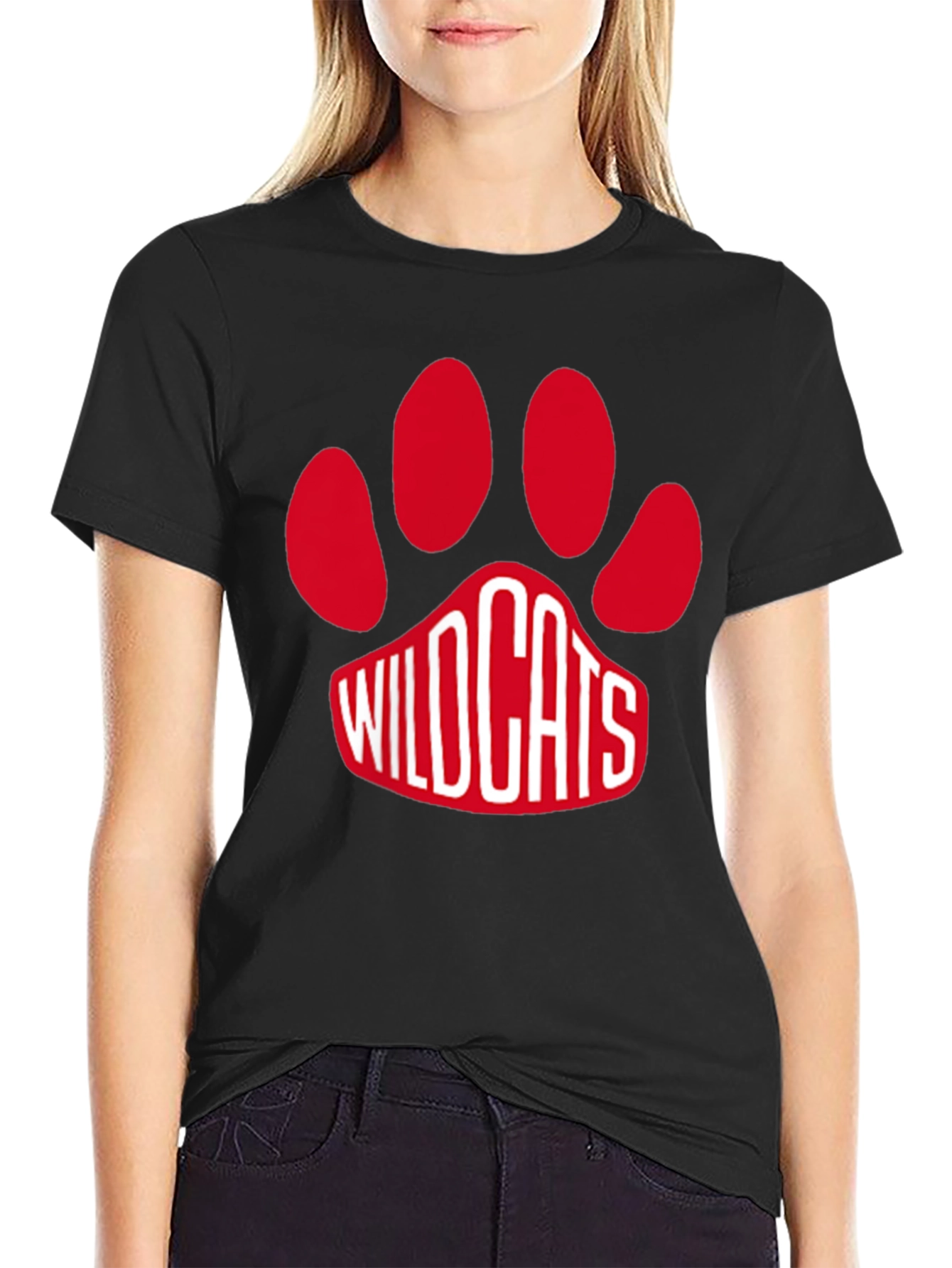 Wildcats Paw Print Graphic T-Shirt