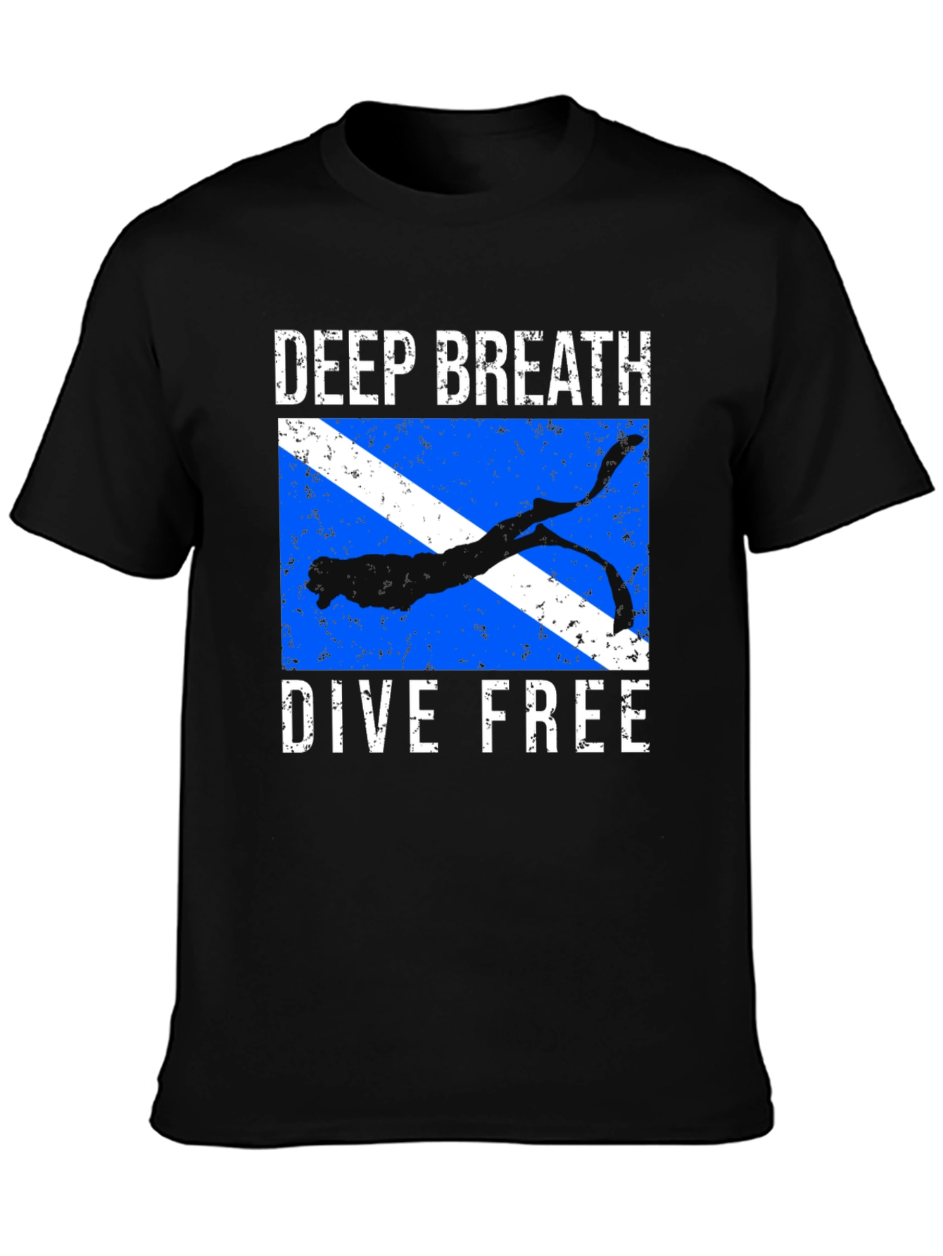 Deep Breath Dive Free T-Shirt Diver Design