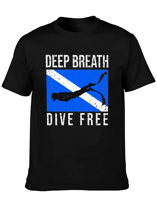 Deep Breath Dive Free T-Shirt Diver Design
