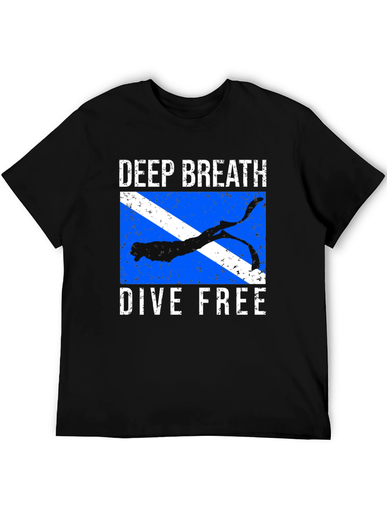 Deep Breath Dive Free T-Shirt Diver Design
