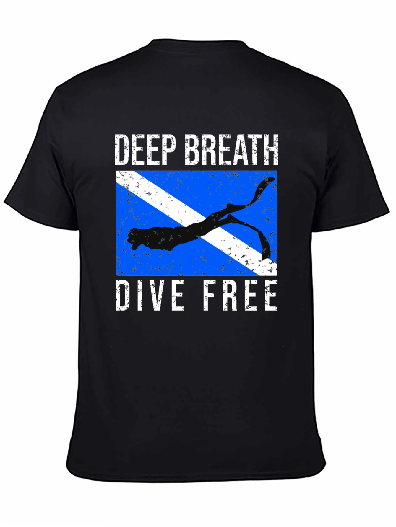 Deep Breath Dive Free T-Shirt Diver Design
