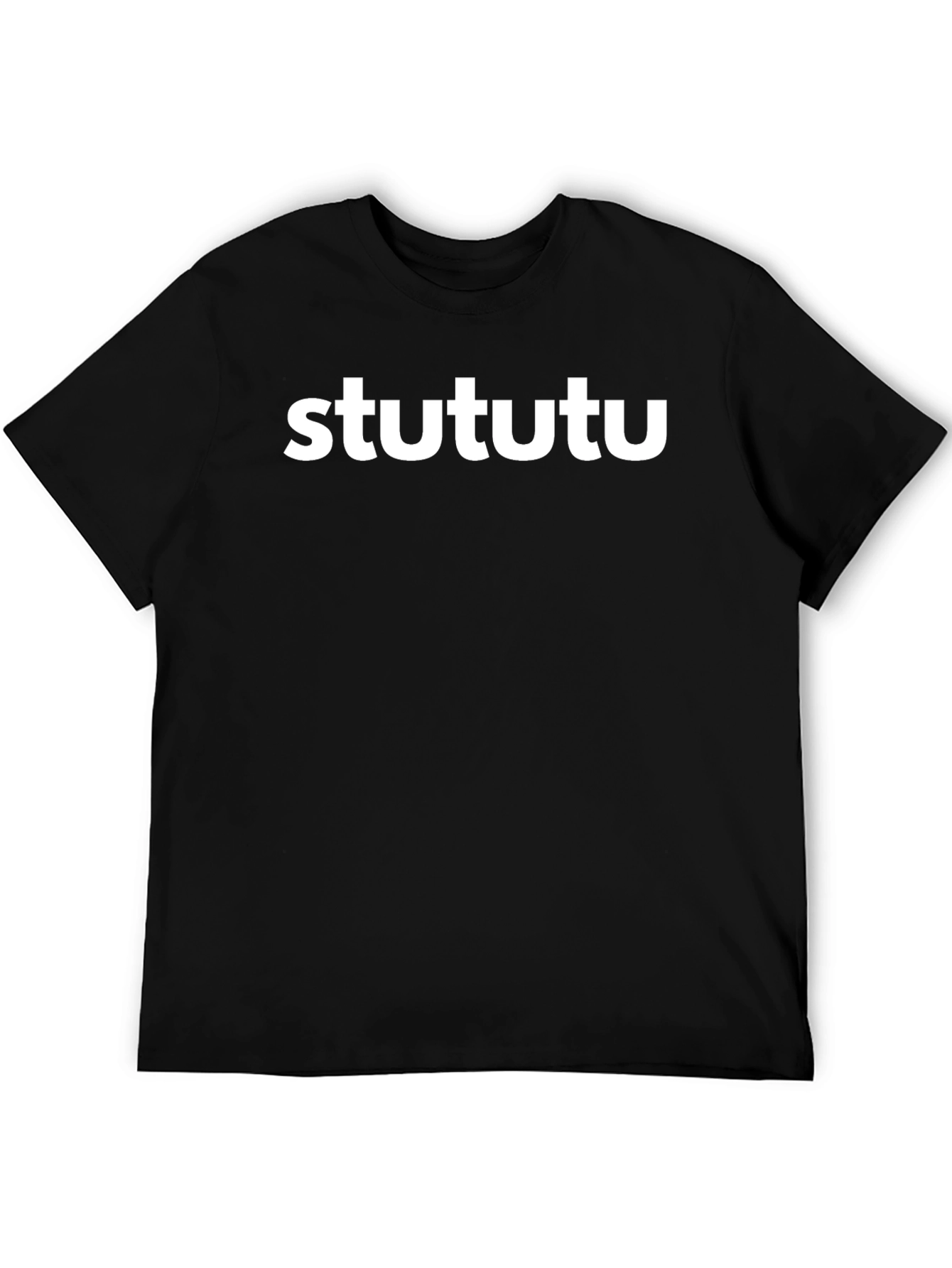 Stututu Graphic Tee - Stylish Black Cotton T-Shirt