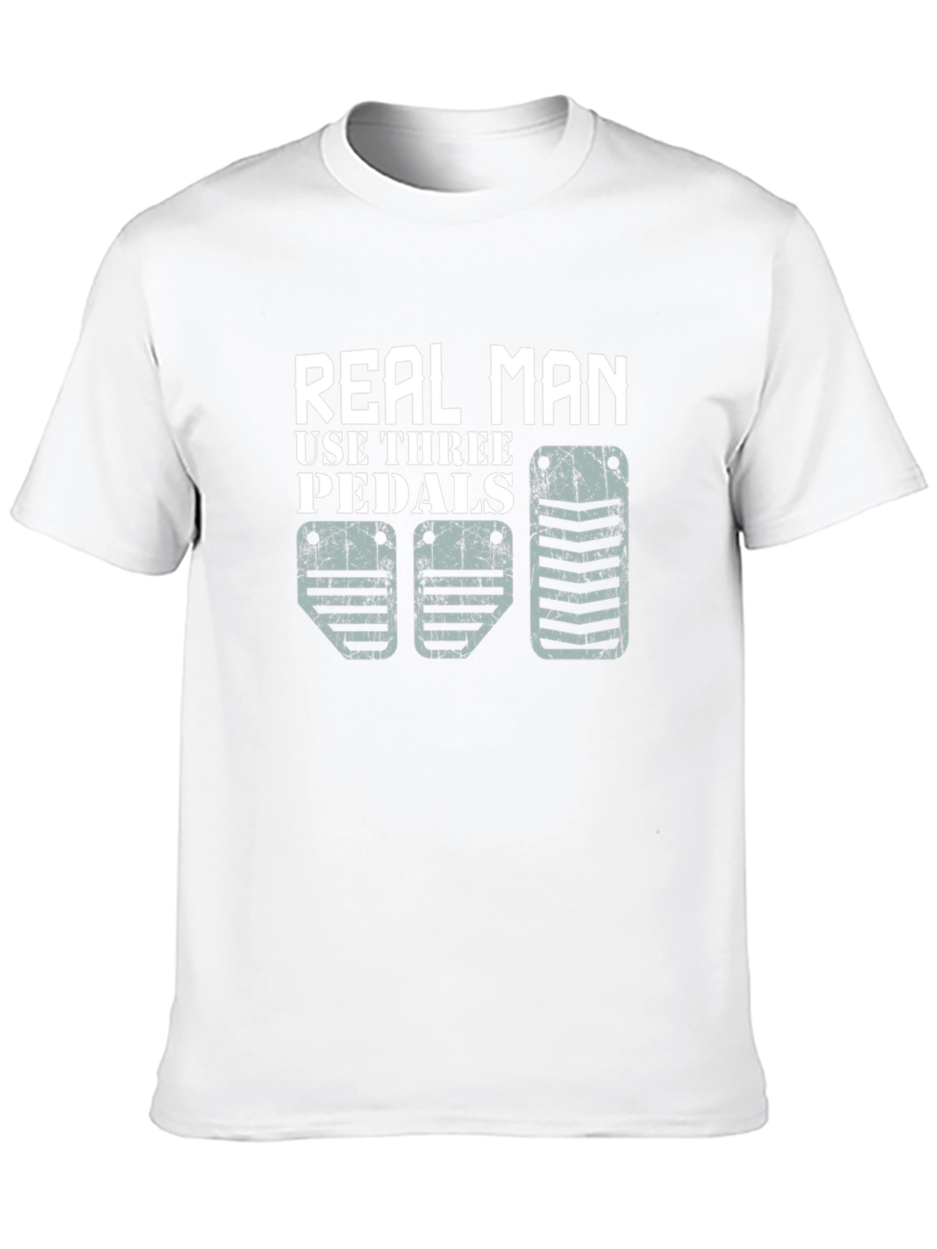 Real Man Three Pedals Graphic T-Shirt