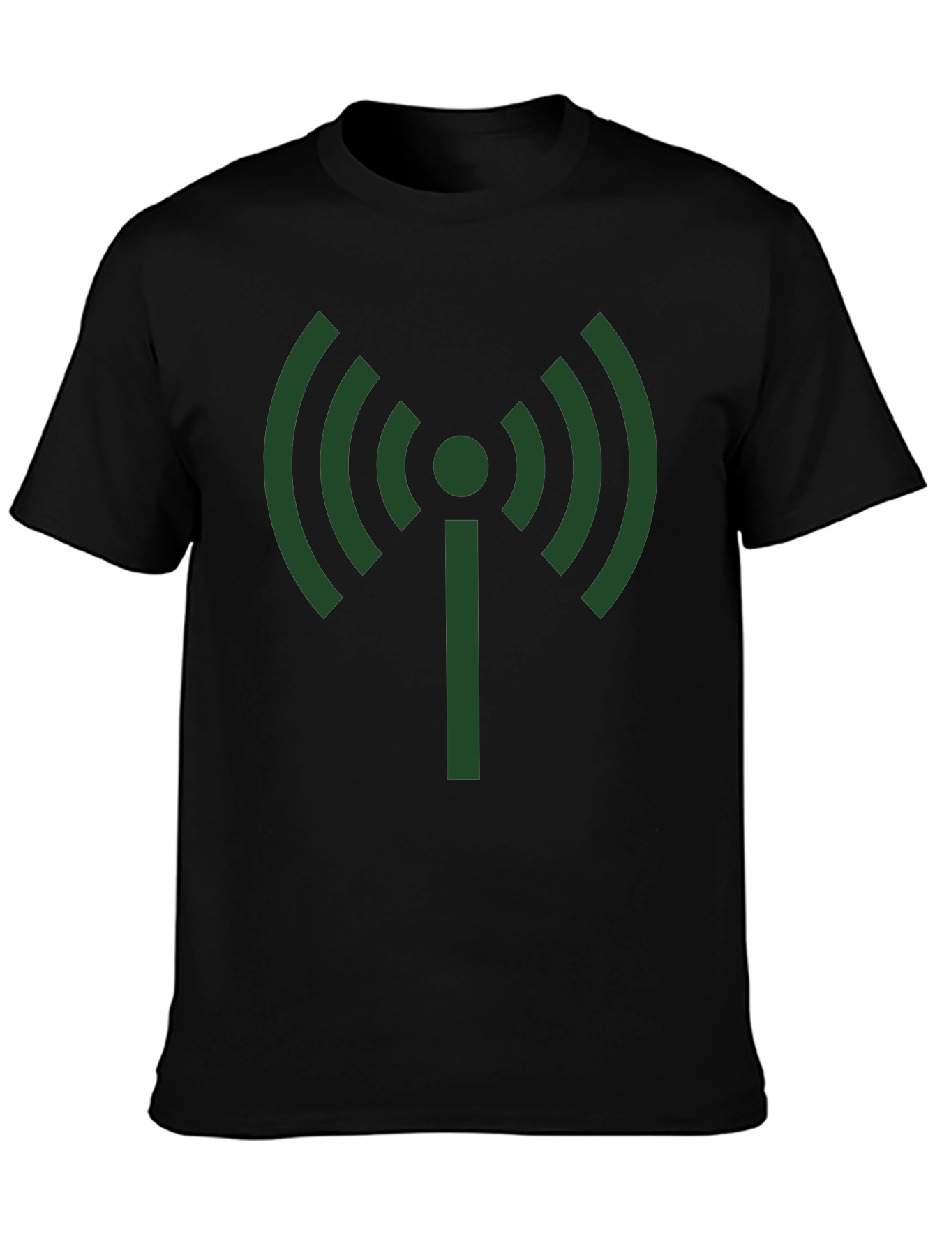 Signal Graphic Tee - Black Cotton T-Shirt