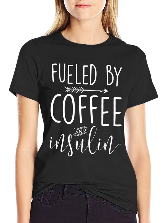 Fueled By Coffee and Insulin Funny T-Shirt