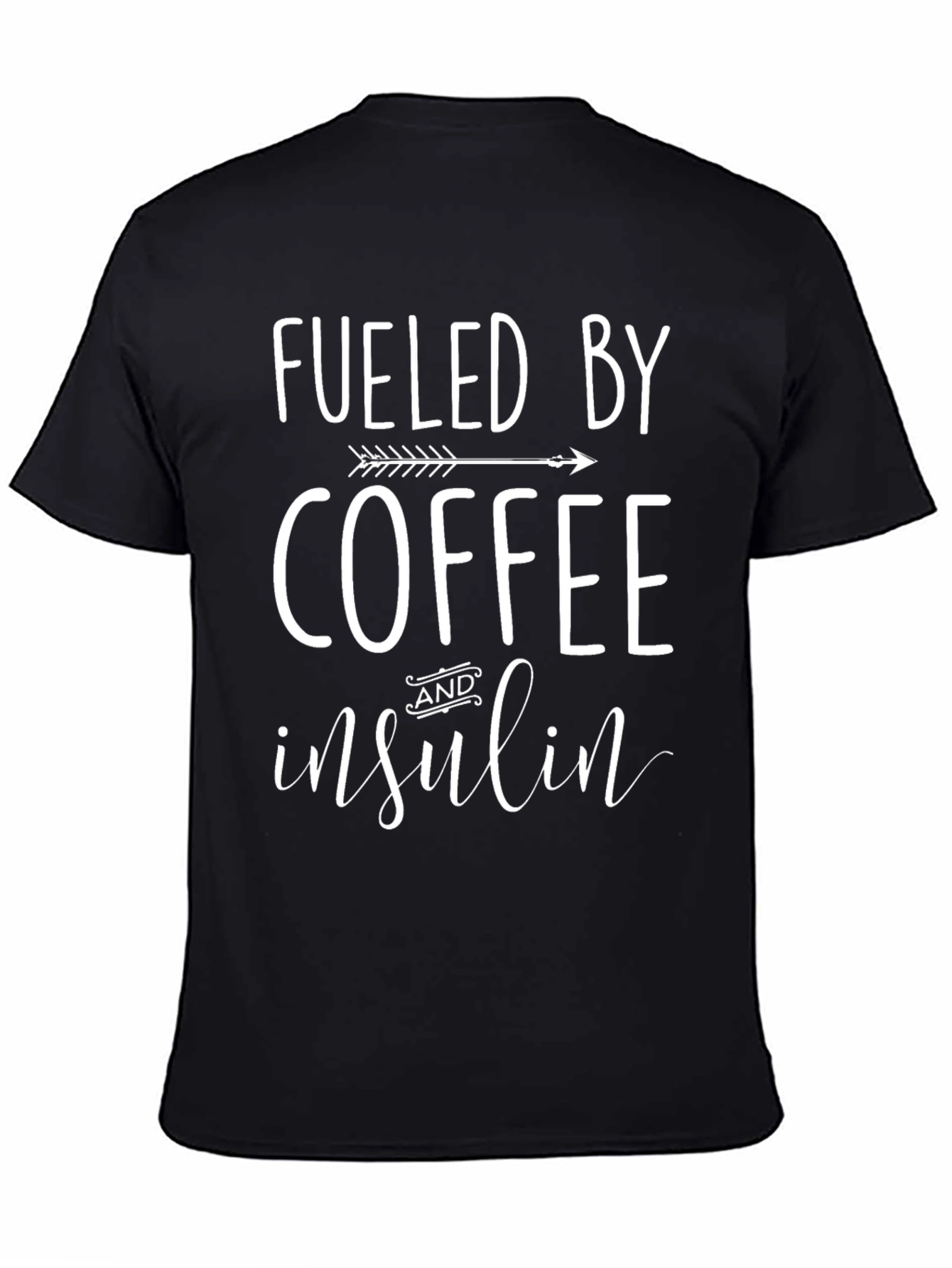 Fueled By Coffee and Insulin Funny T-Shirt