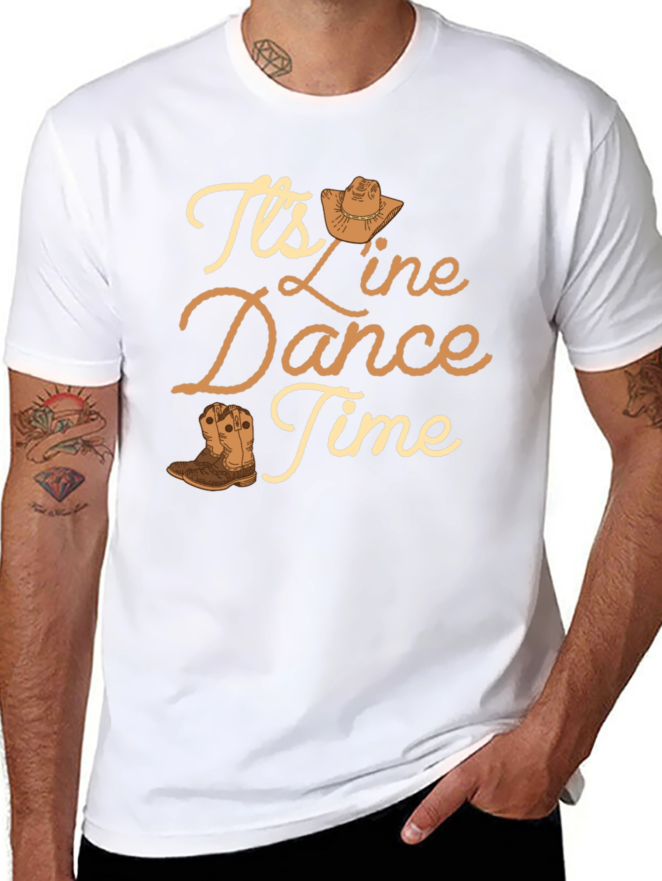 Line Dance Time T-Shirt - Western Theme