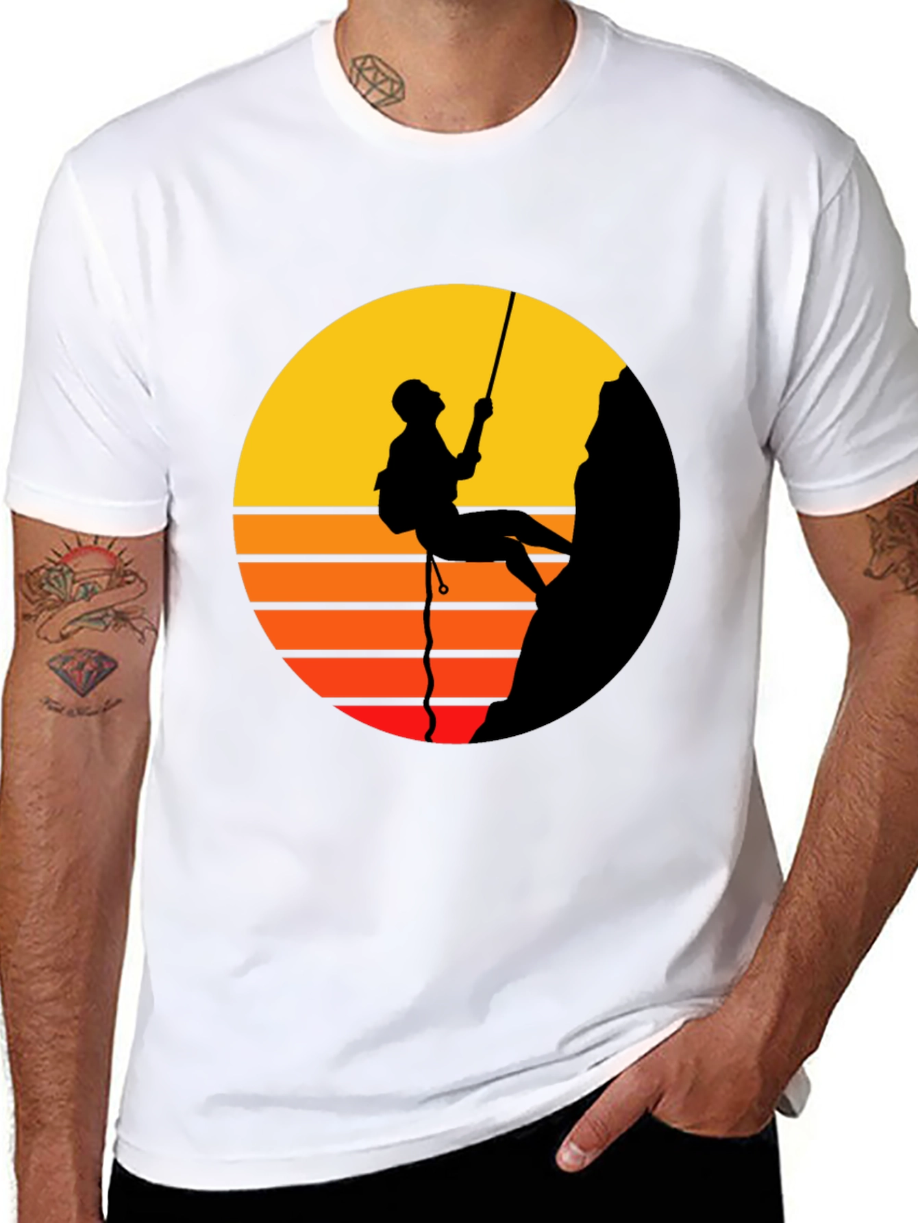 Rock Climbing Graphic Tee - Black