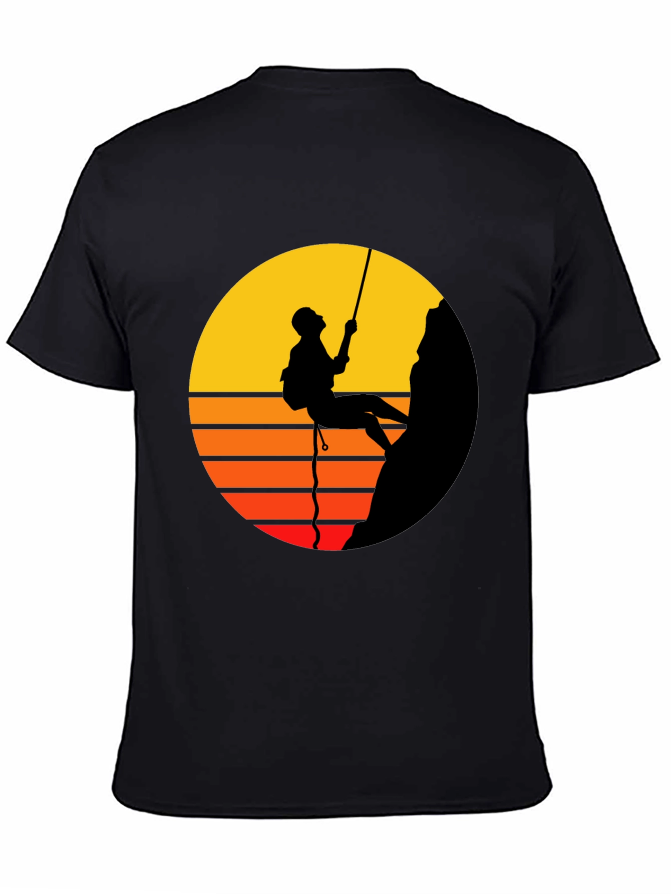 Rock Climbing Graphic Tee - Black