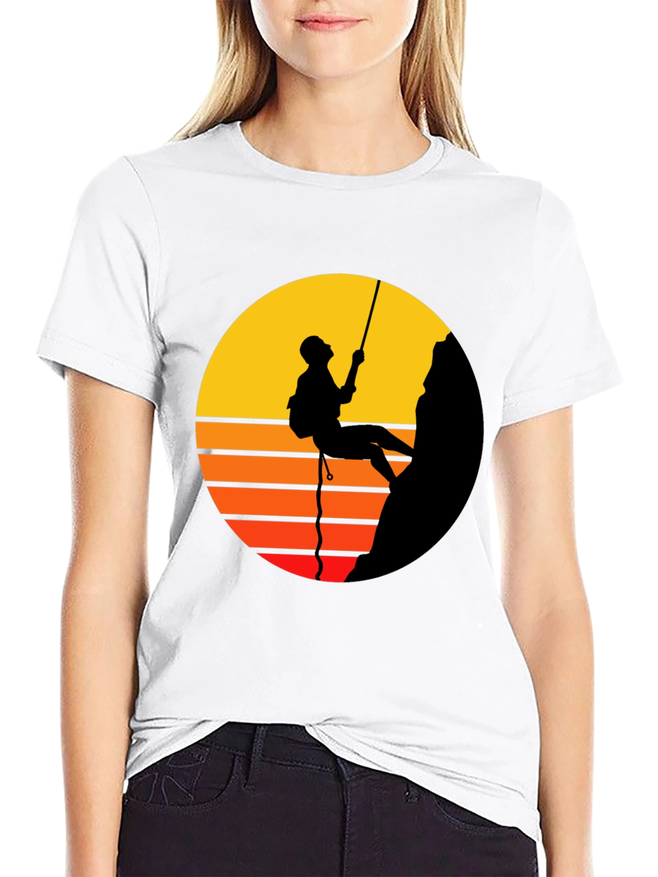 Rock Climbing Graphic Tee - Black