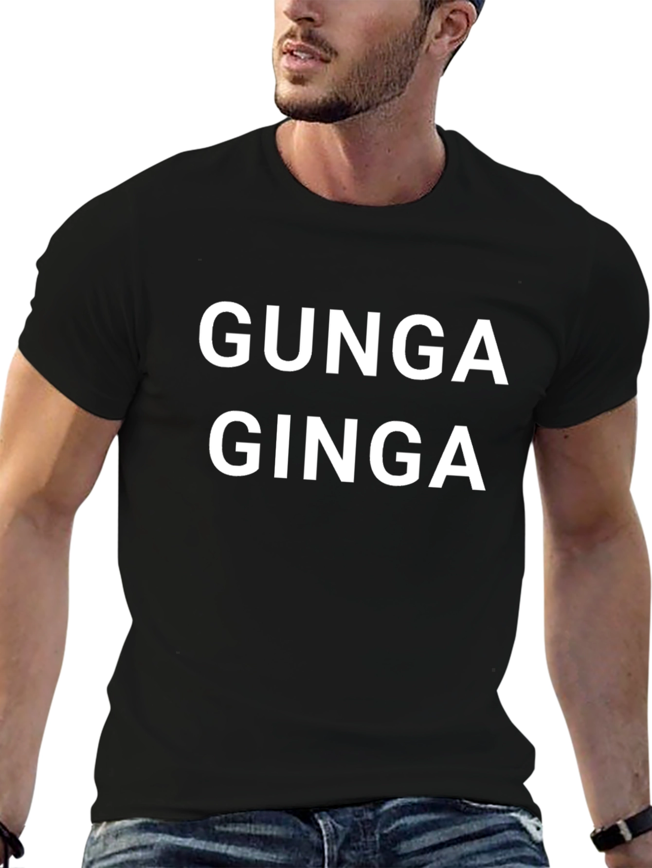 Gunga Ginga Graphic Tee - Casual Black T-Shirt