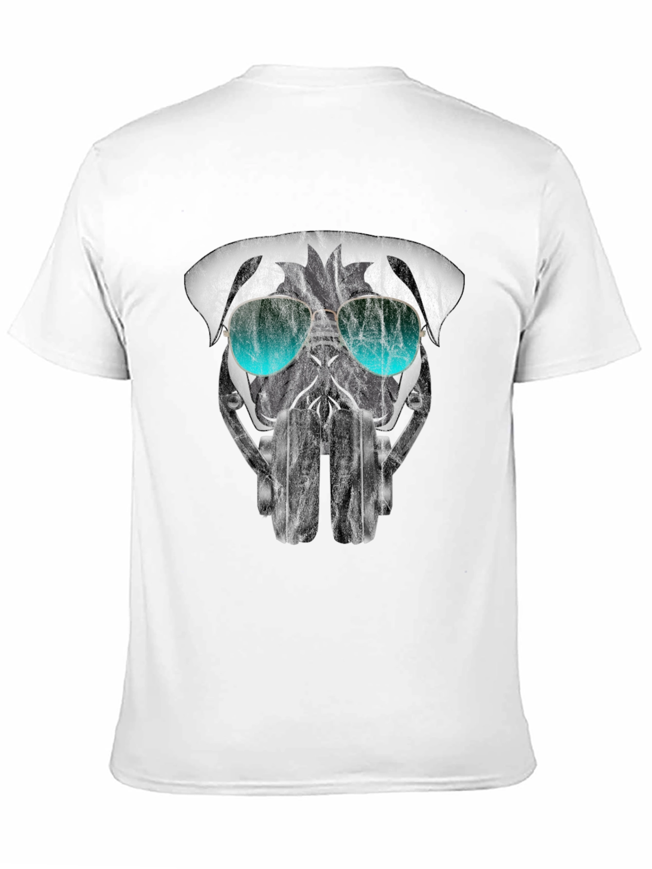 Cool Pug DJ Graphic Tee - Black T-Shirt
