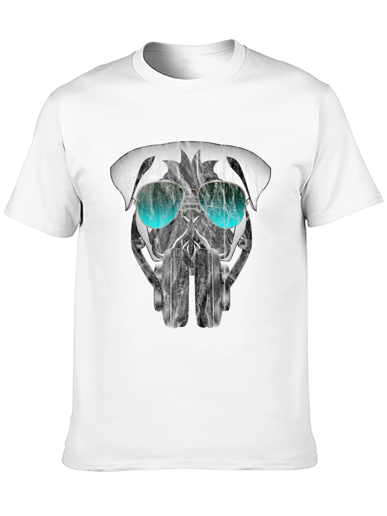 Cool Pug DJ Graphic Tee - Black T-Shirt