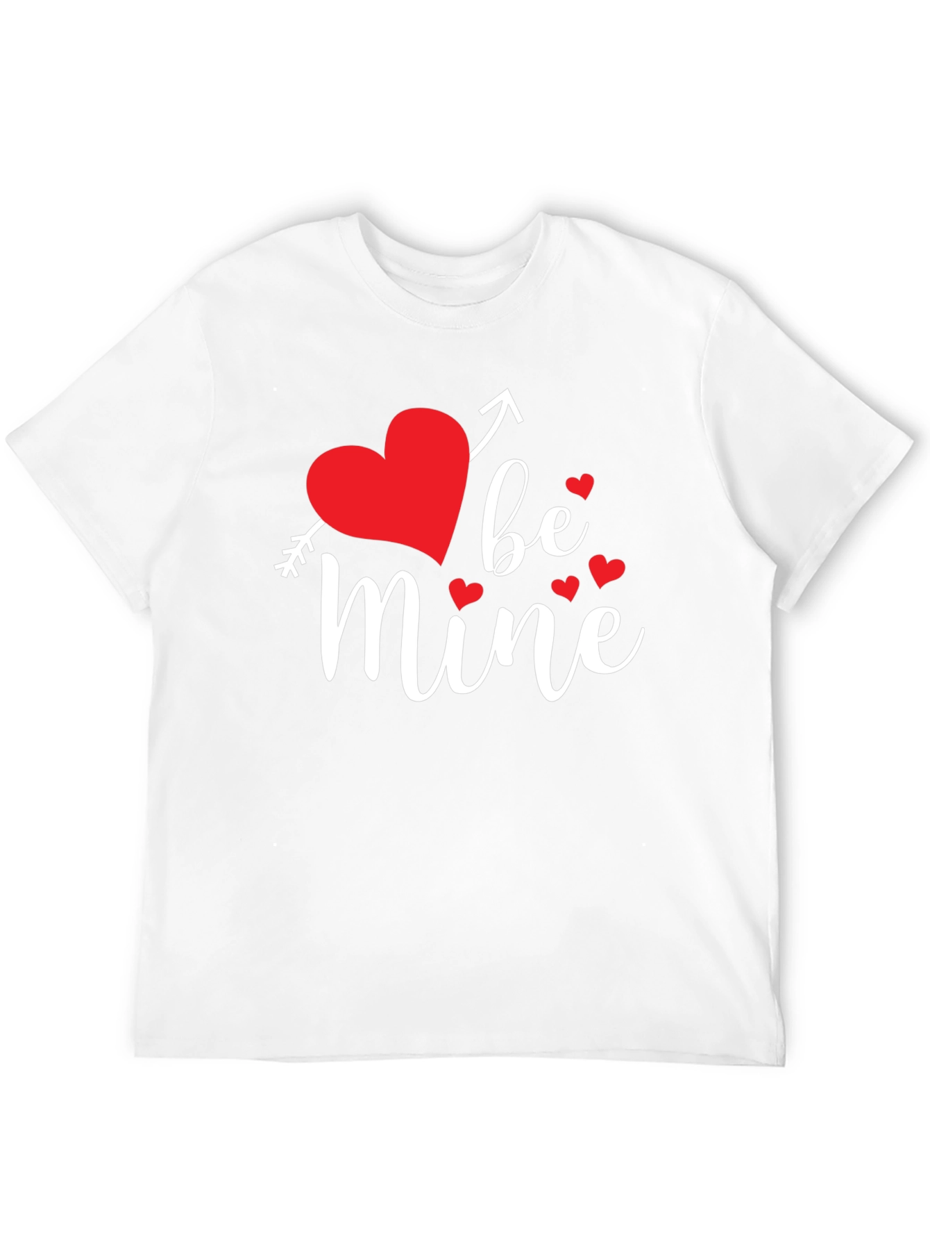 Be Mine Valentines Day Graphic Tee - Black