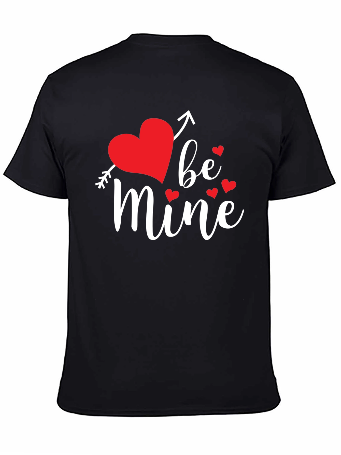 Be Mine Valentines Day Graphic Tee - Black