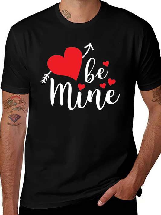 Be Mine Valentines Day Graphic Tee - Black