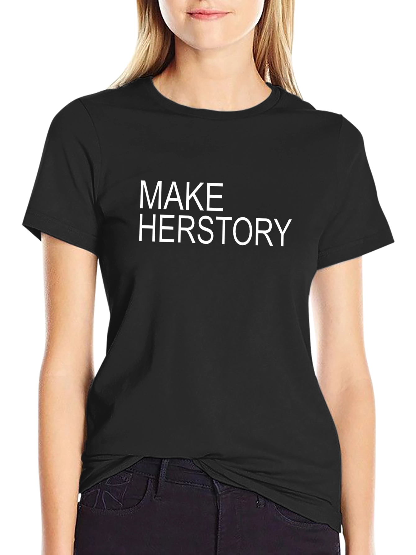 Make Herstory Black Graphic Tee