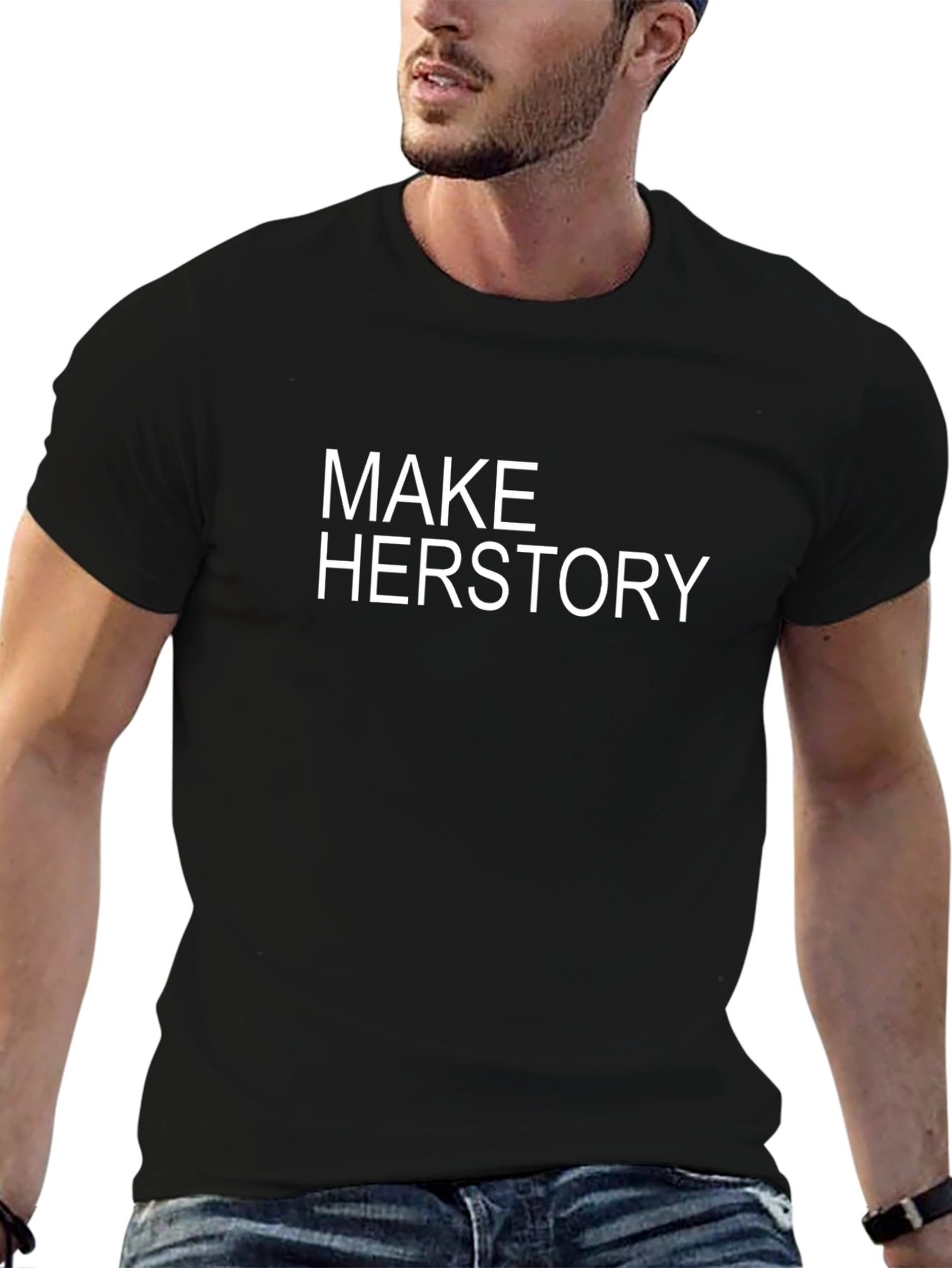 Make Herstory Black Graphic Tee