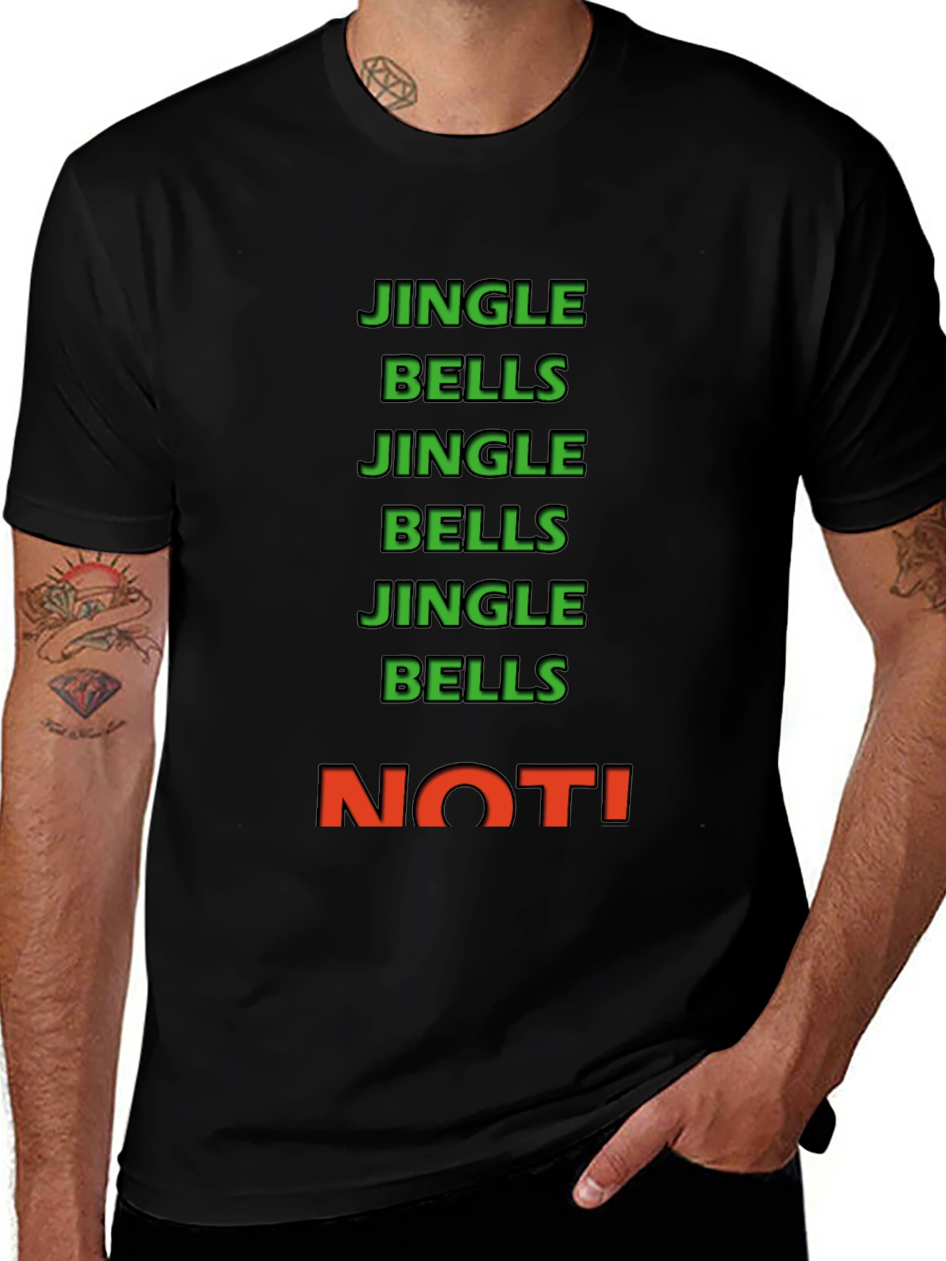 Jingle Bells NOT! Crew Neck Tee