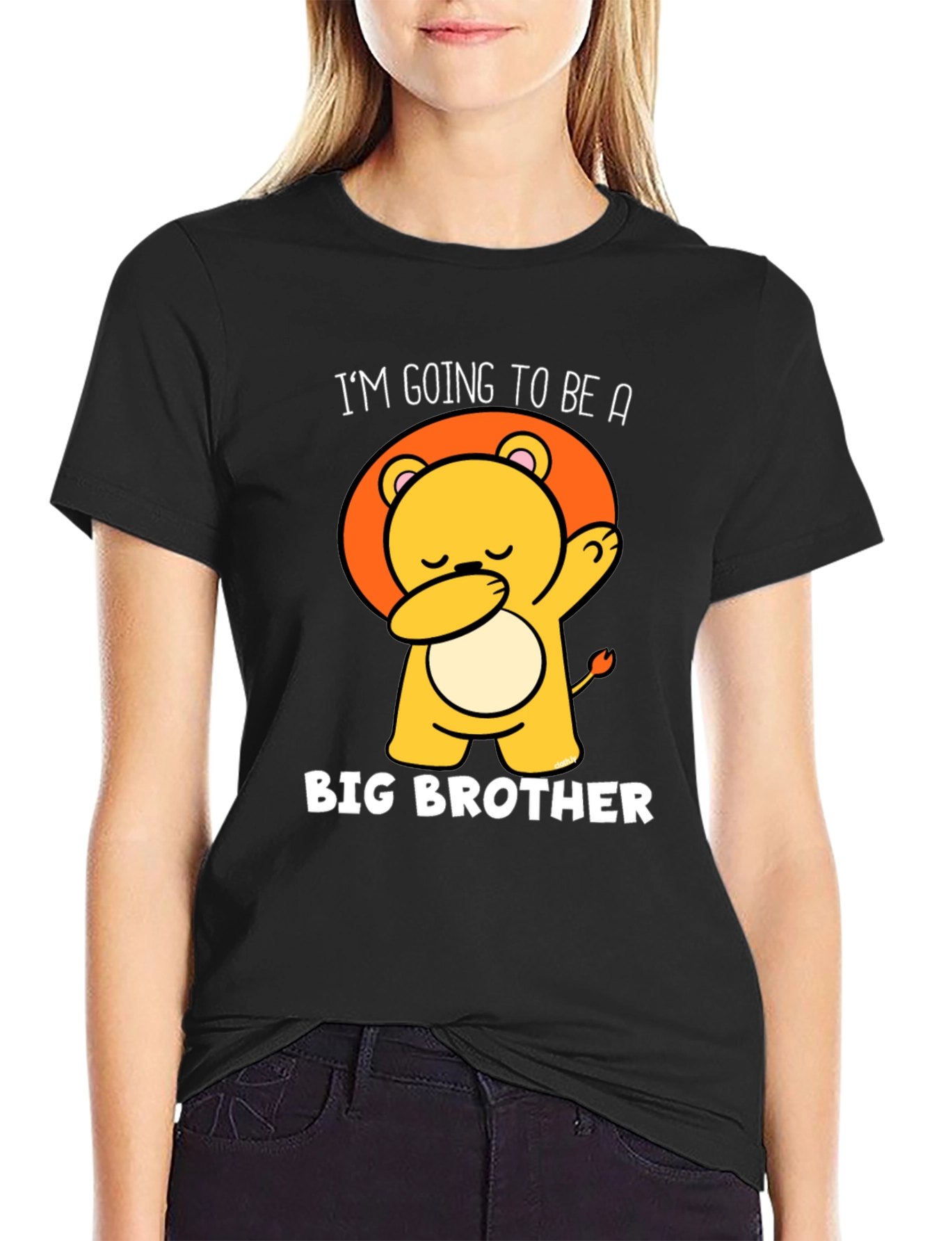 Big Brother Lion Graphic Tee - Black