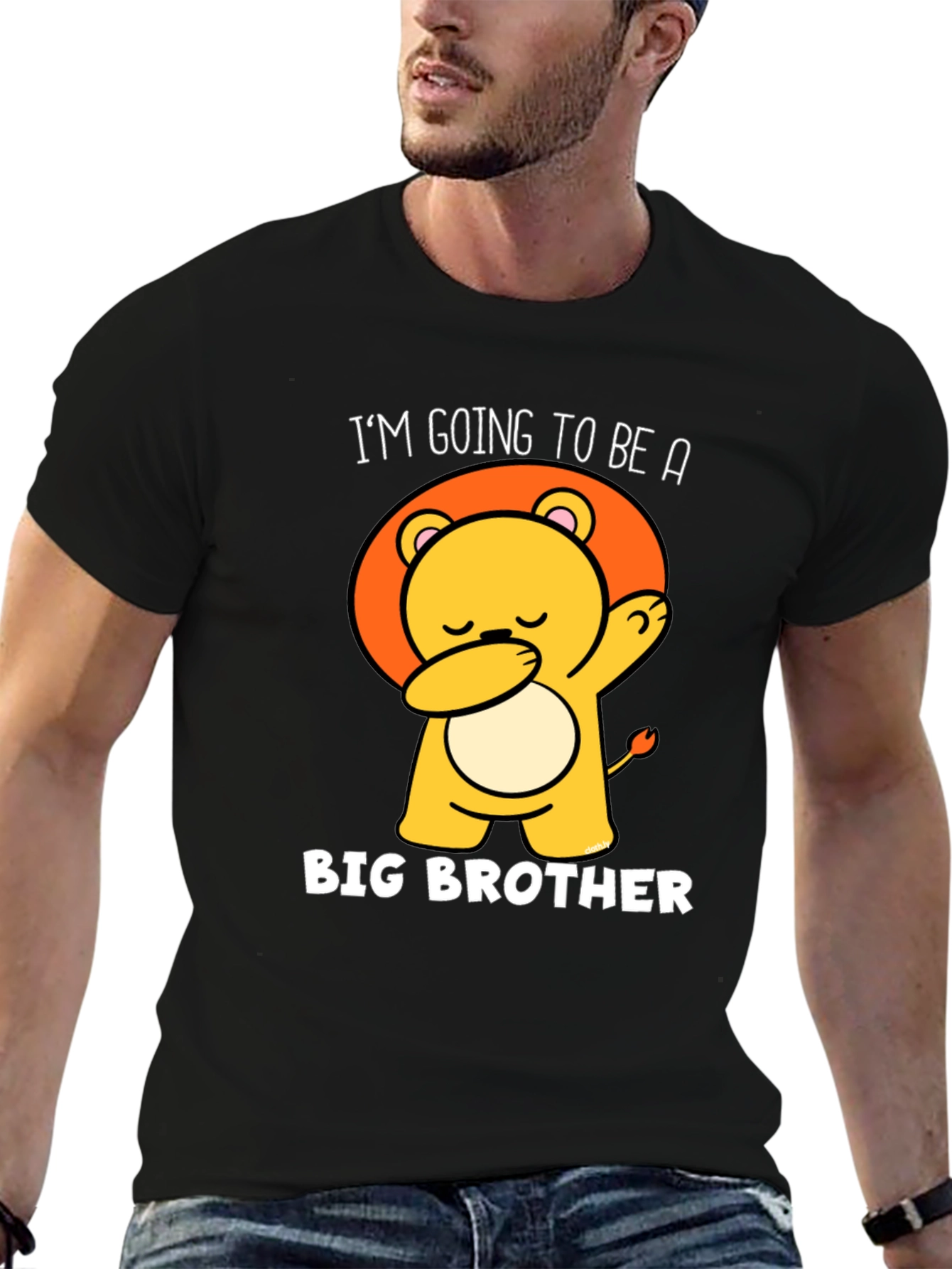 Big Brother Lion Graphic Tee - Black