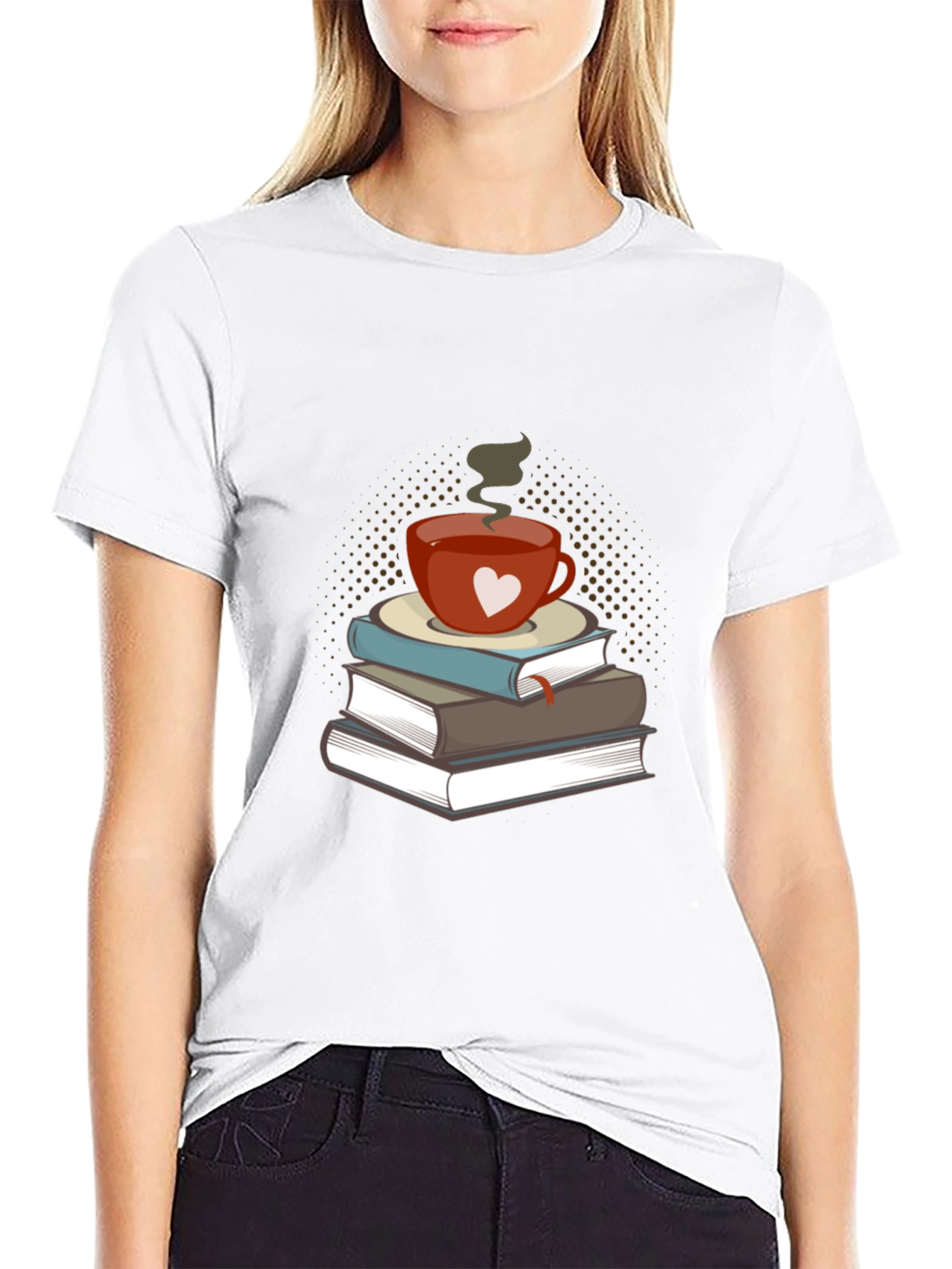 Book Lovers Tee: Coffee & Books Design