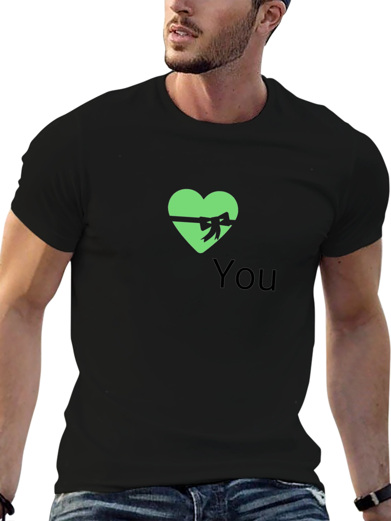 Heart & Ribbon Graphic Tee - You