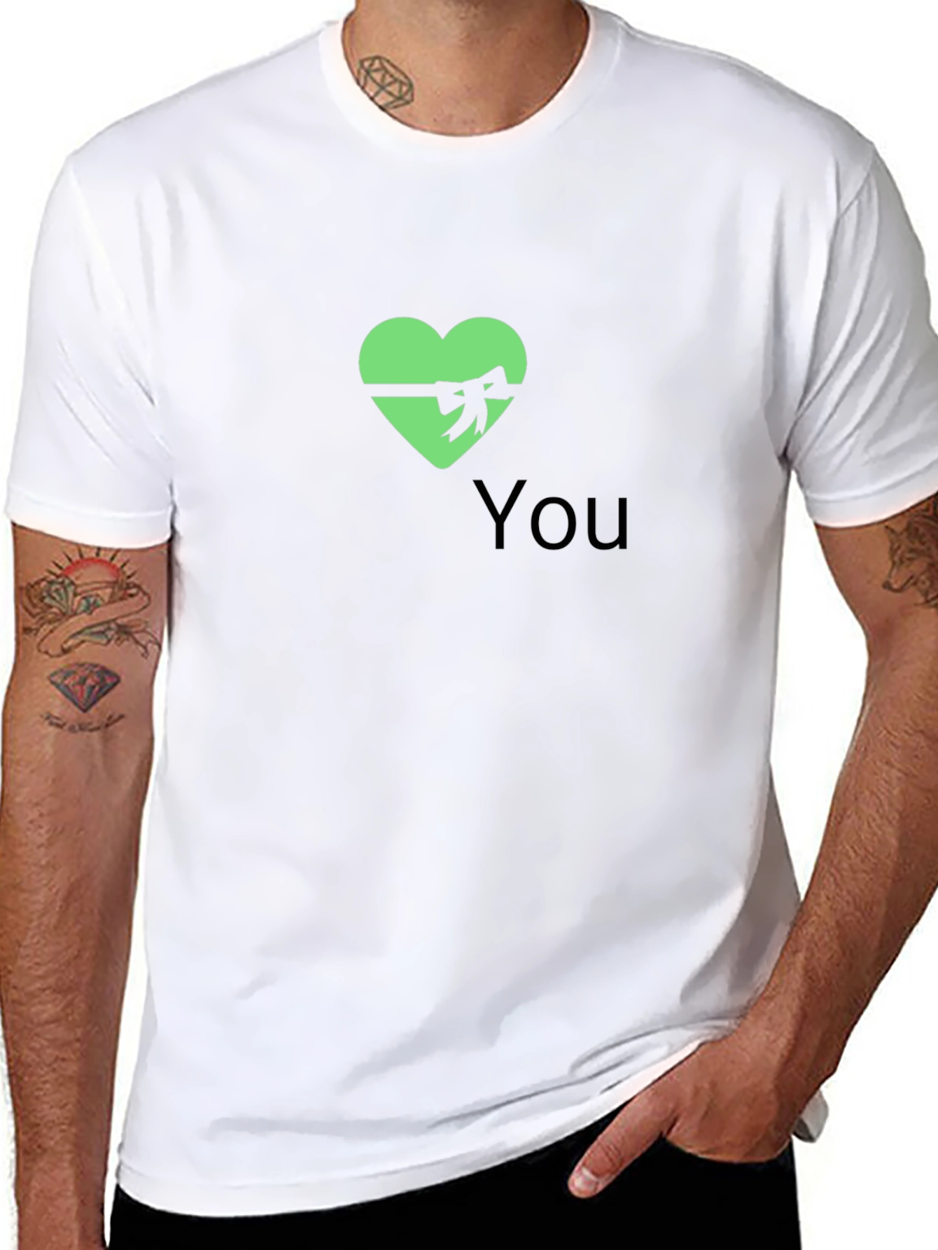 Heart & Ribbon Graphic Tee - You